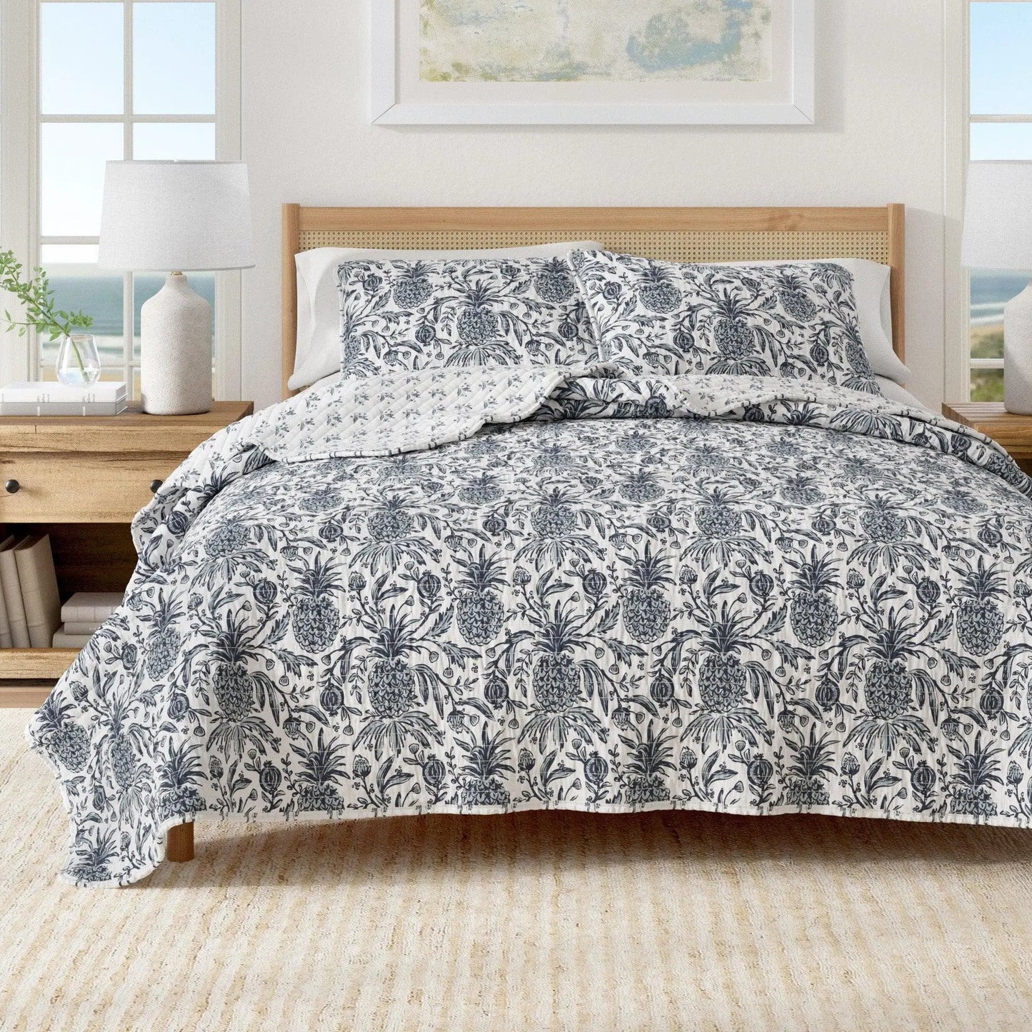 Coastal Printed Cotton Quilt Set - Bernice Collection from PriceLows™