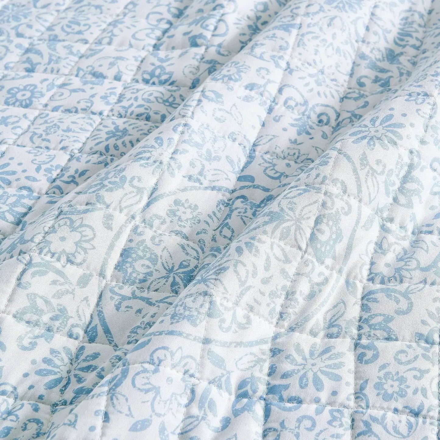 Floral Medallion Printed Microfiber Quilt Set - Kaleigh Collection from PriceLows™