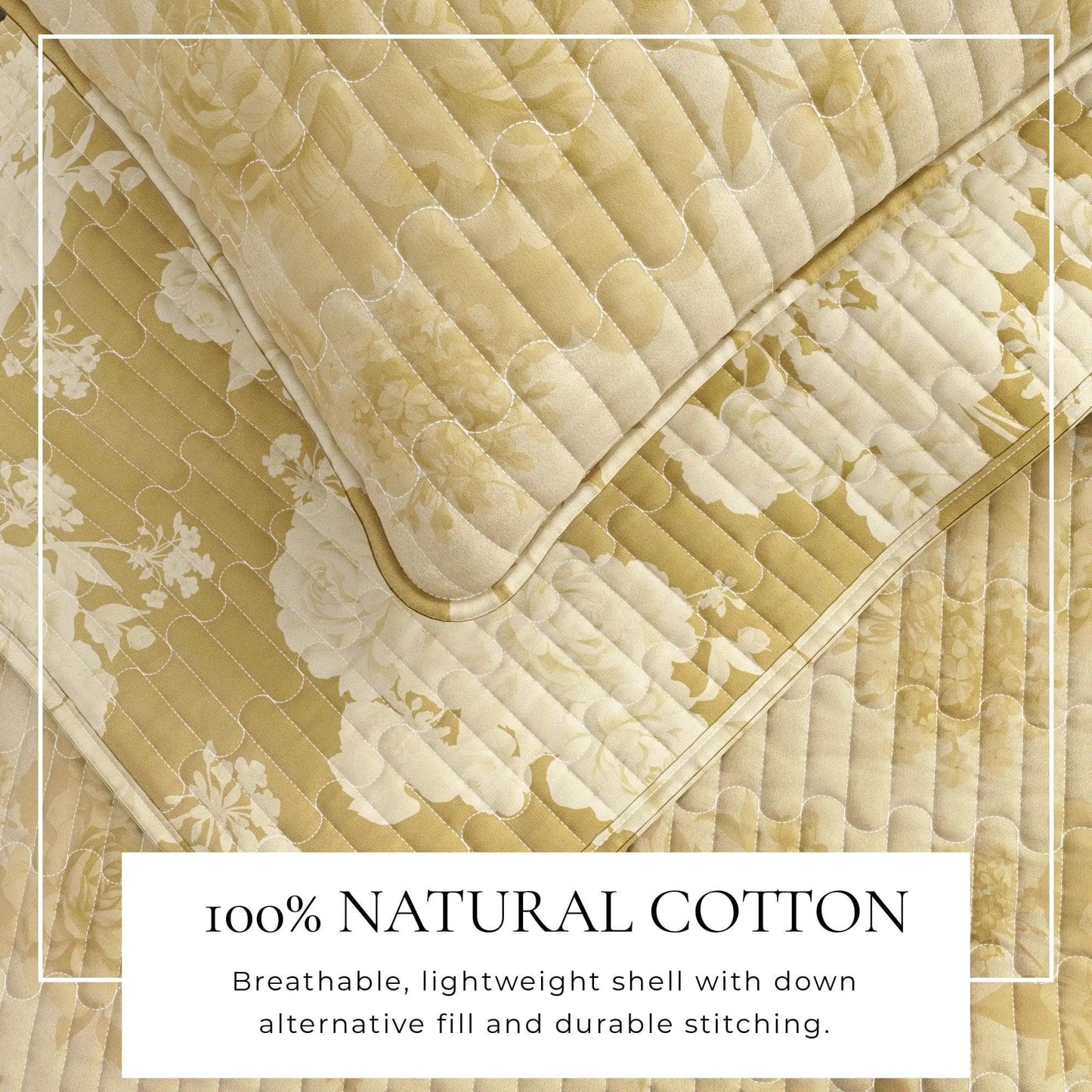 Floral Printed Cotton Quilt Set - Corin Collection from PriceLows™