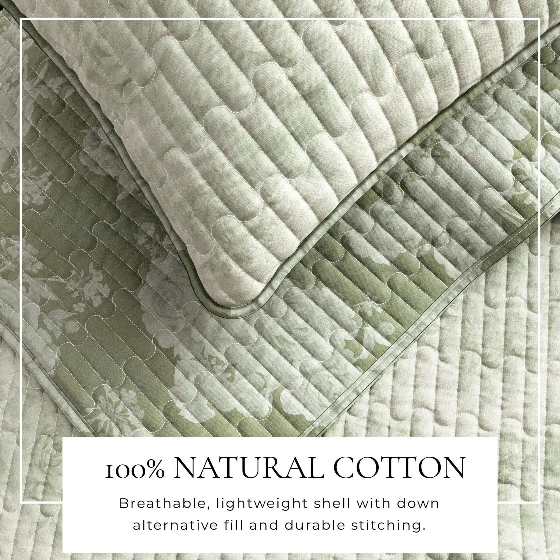 Floral Printed Cotton Quilt Set - Corin Collection from PriceLows™