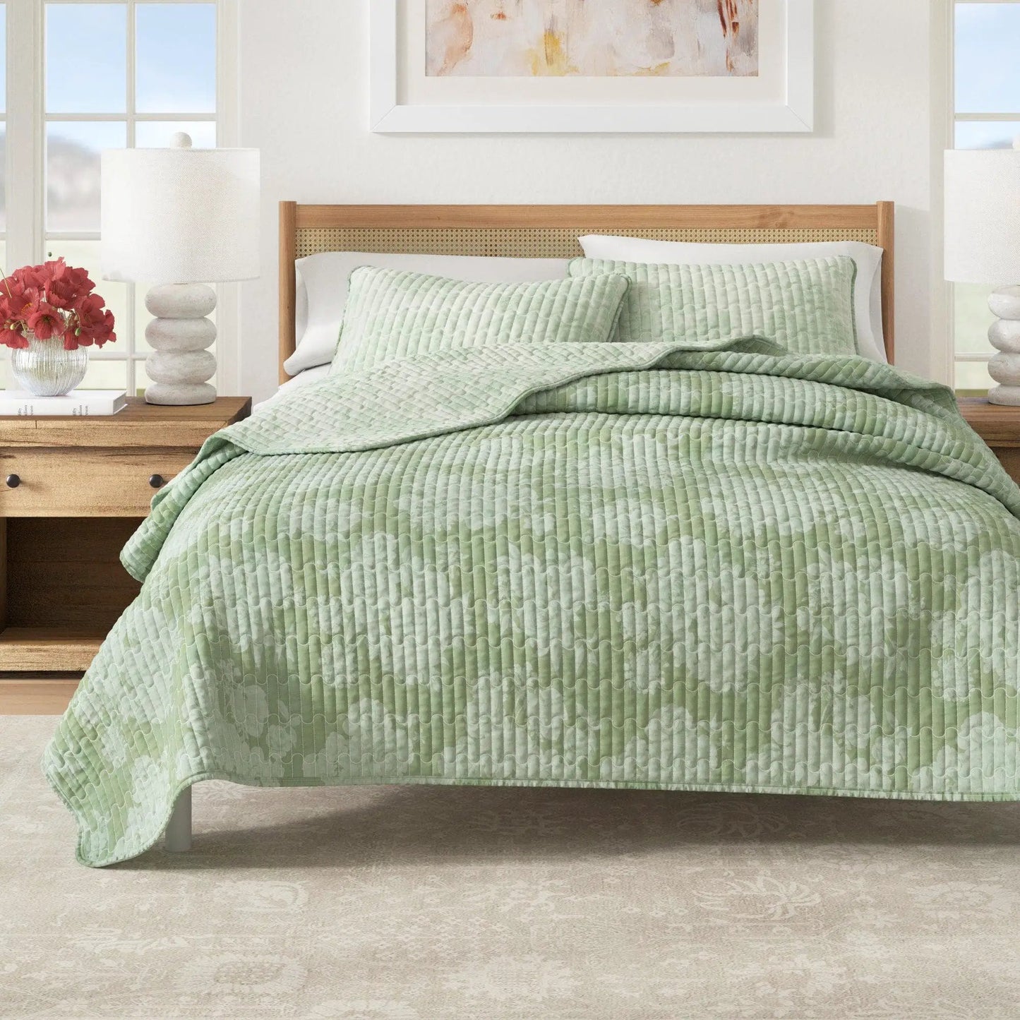 Floral Printed Cotton Quilt Set - Corin Collection from PriceLows™