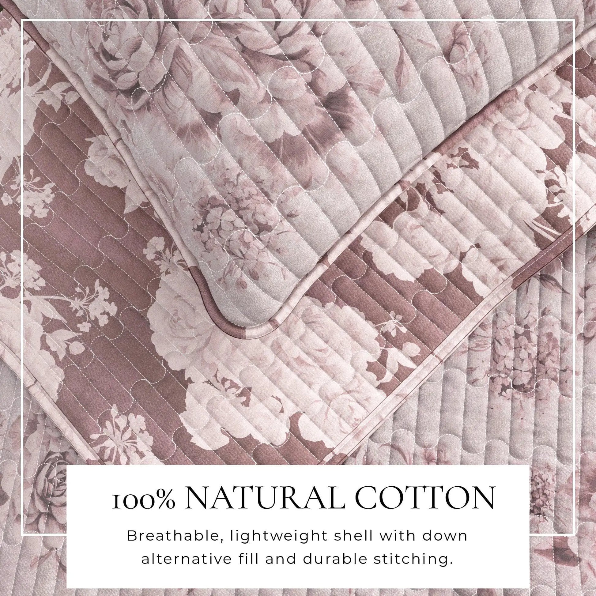 Floral Printed Cotton Quilt Set - Corin Collection from PriceLows™