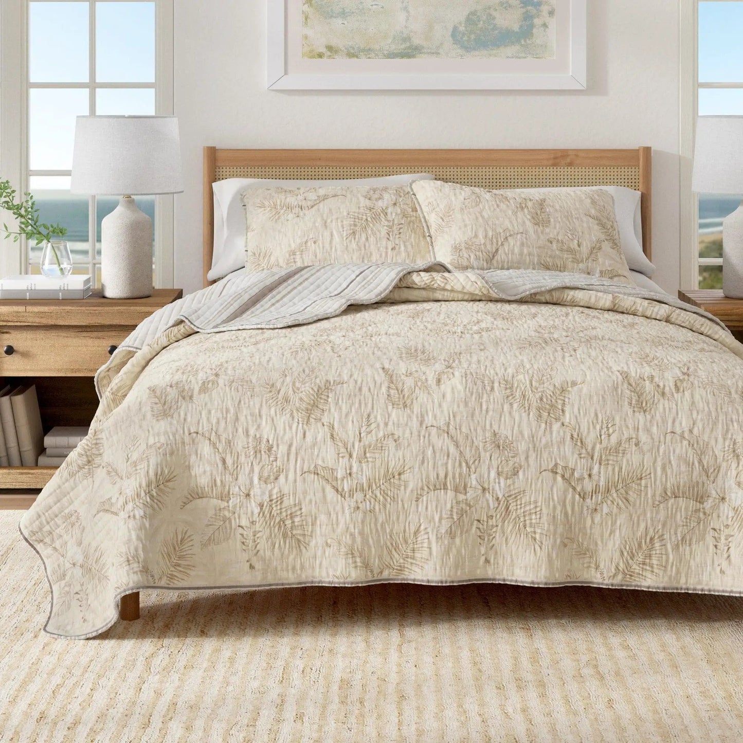 Floral Printed Cotton Quilt Set - Mendocino Collection from PriceLows™