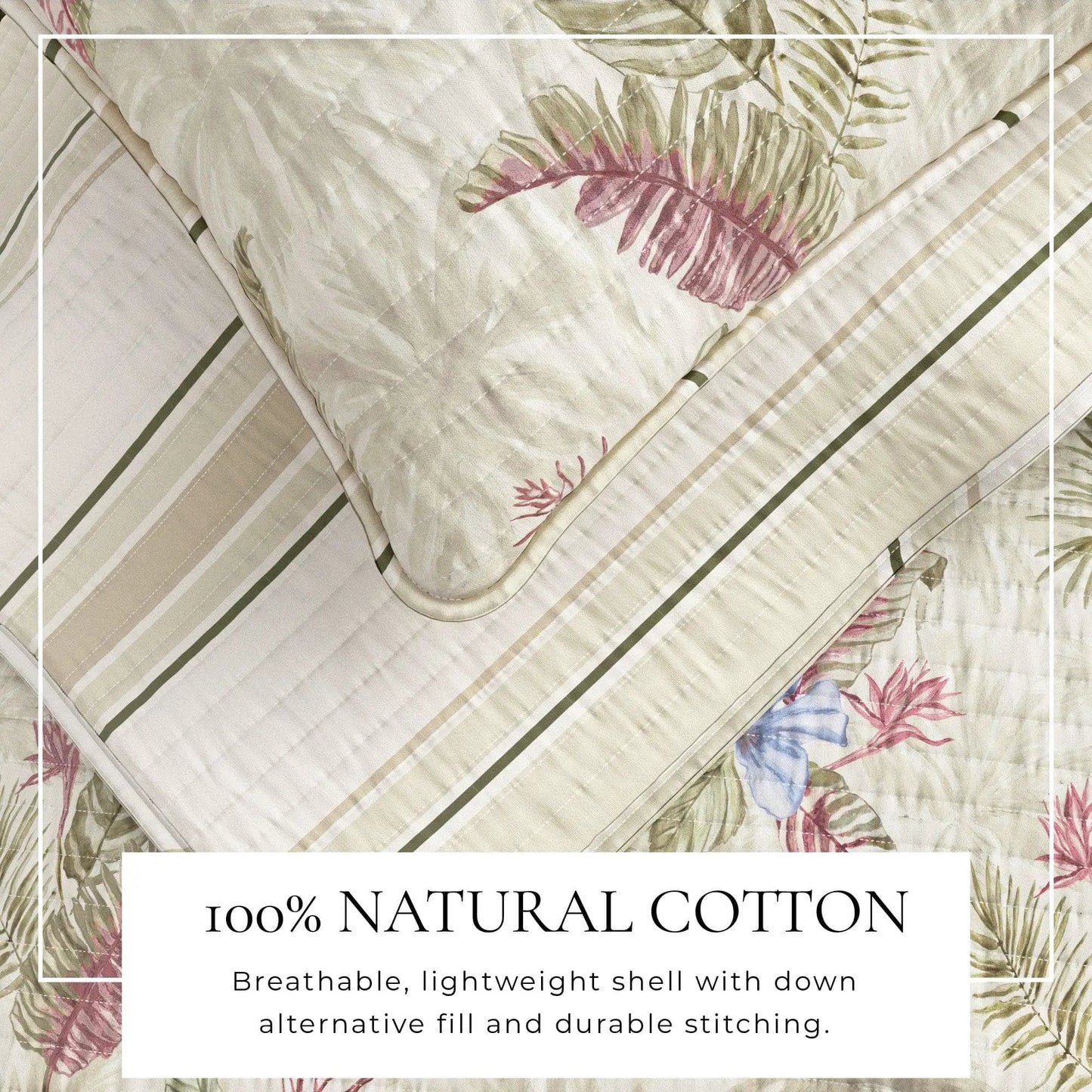 Floral Printed Cotton Quilt Set - Mendocino Collection from PriceLows™
