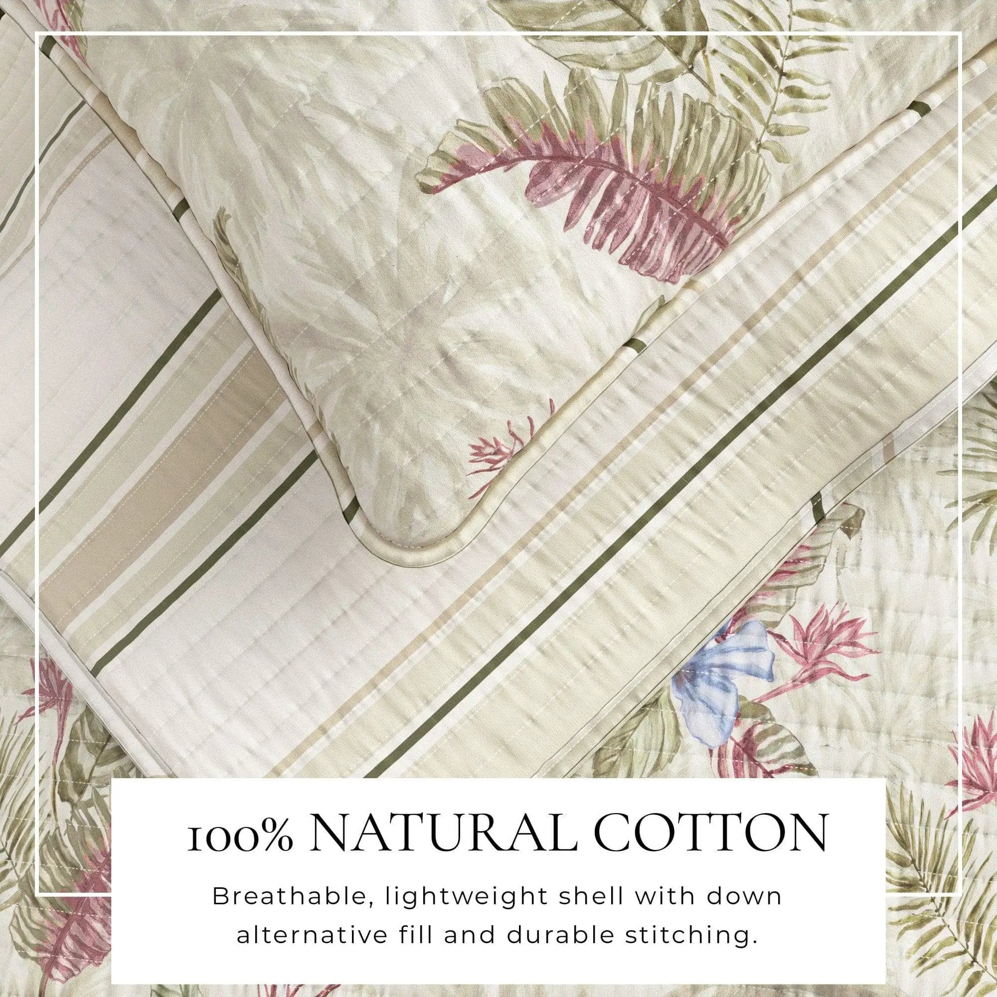 Floral Printed Cotton Quilt Set - Mendocino Collection from PriceLows™