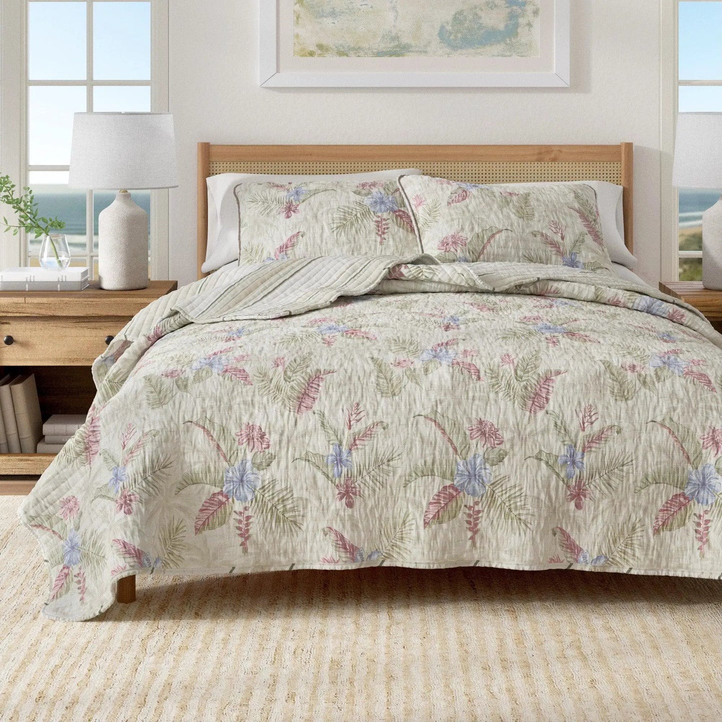 Floral Printed Cotton Quilt Set - Mendocino Collection from PriceLows™