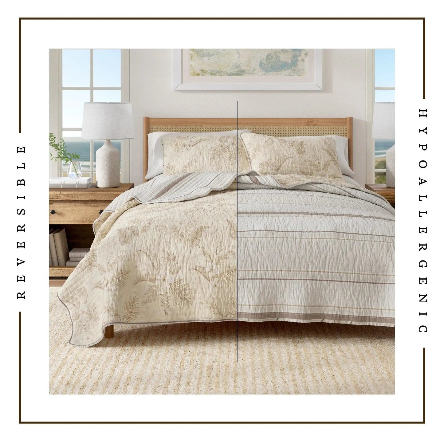 Floral Printed Cotton Quilt Set - Mendocino Collection from PriceLows™