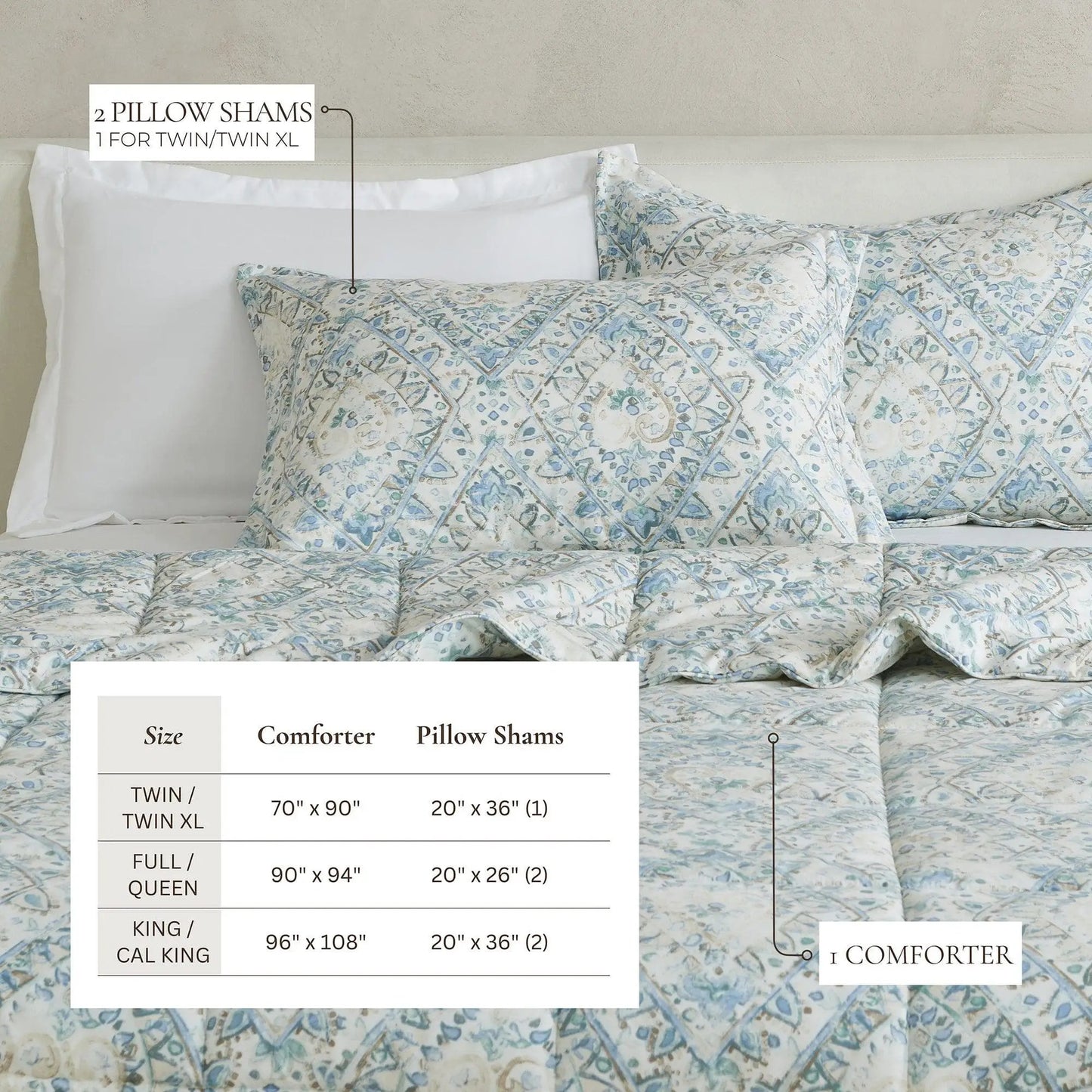 Reversible Comforter Set - Odette Collection from PriceLows™