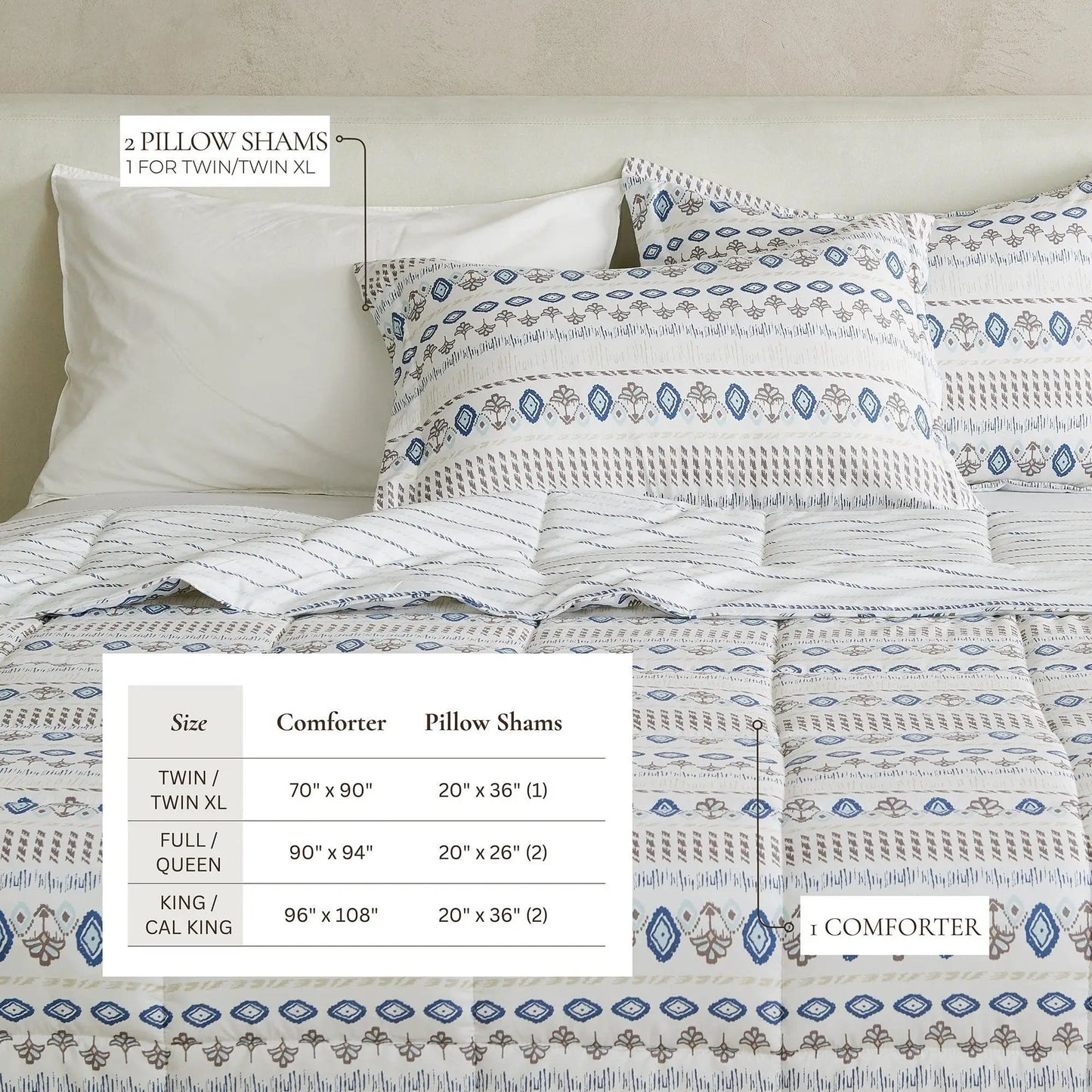 Reversible Comforter Set - Odette Collection from PriceLows™