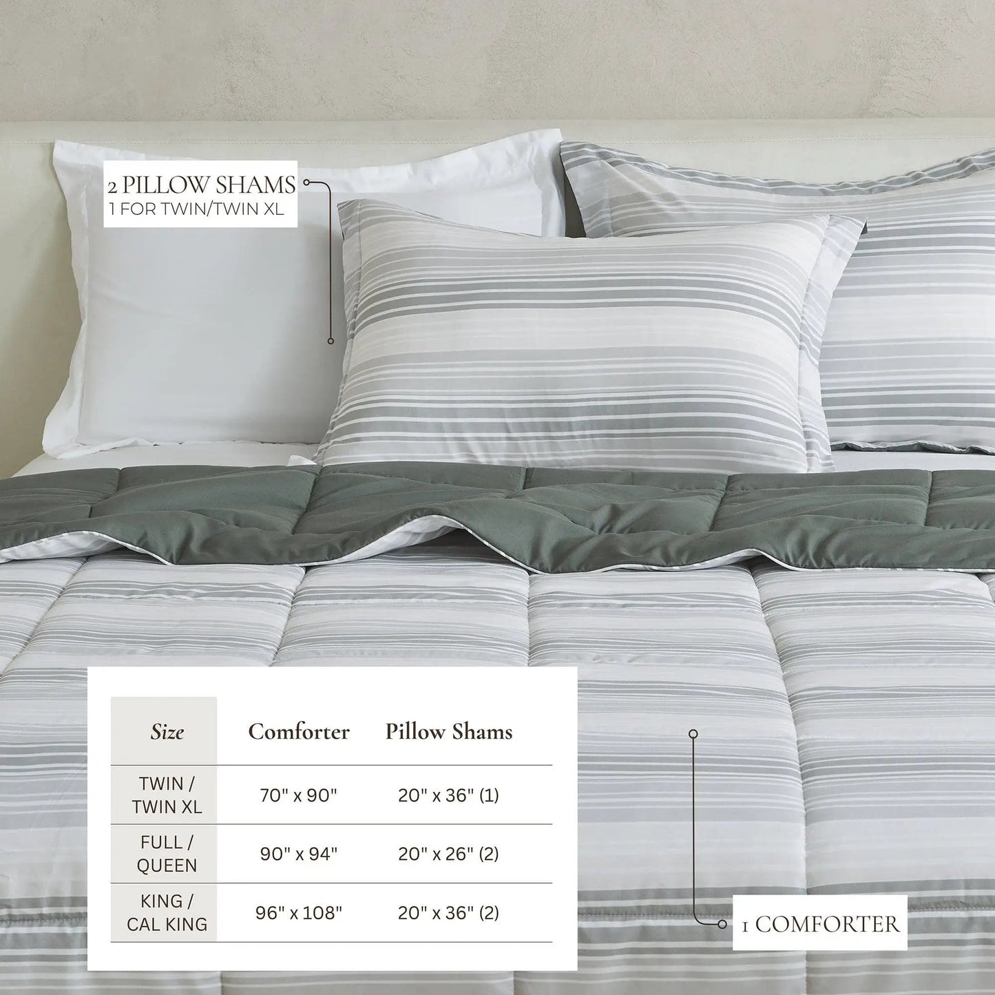 Reversible Comforter Set - Odette Collection from PriceLows™