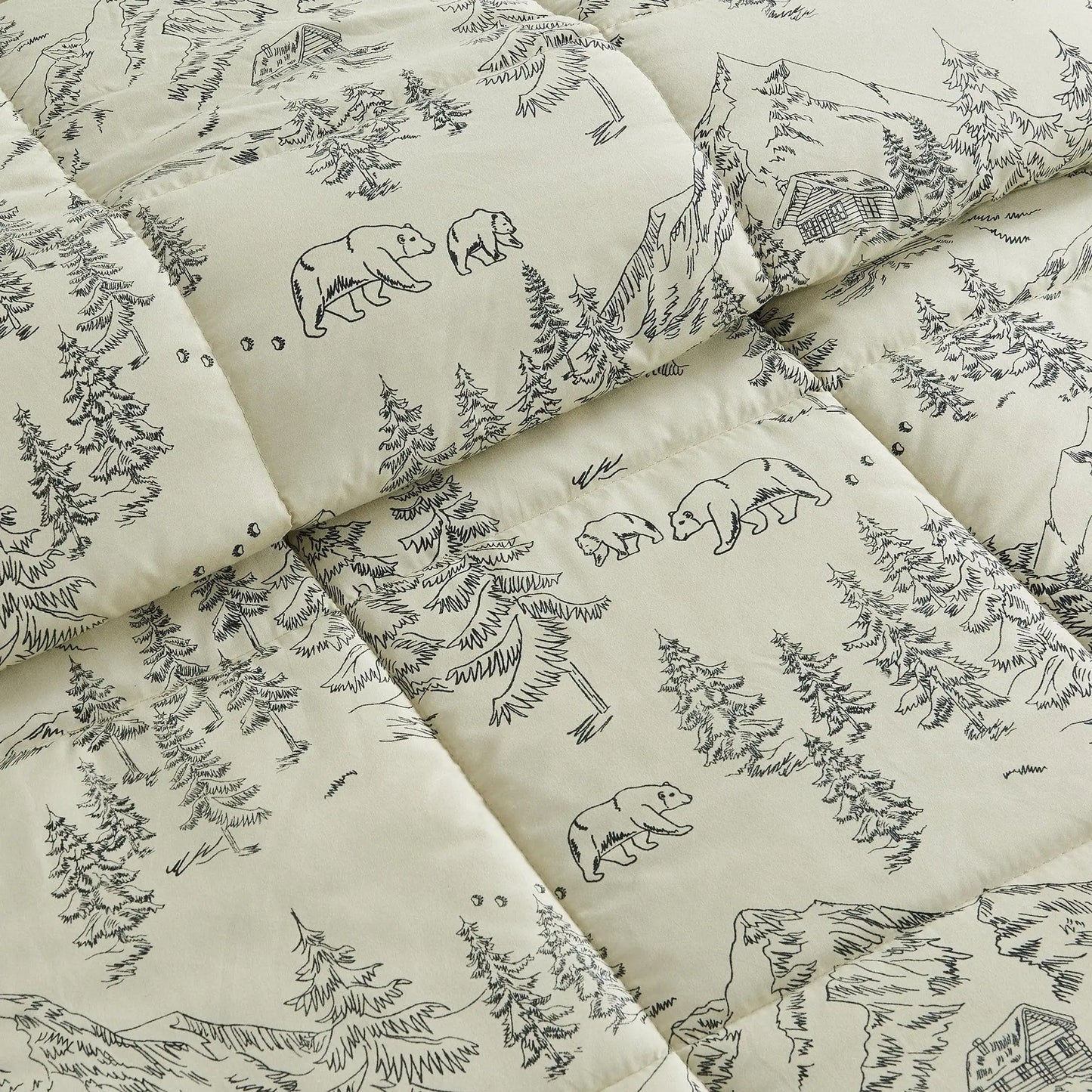 Reversible Christmas Comforter and Sham Set - Holiday / Lodge Odette Collection from PriceLows™