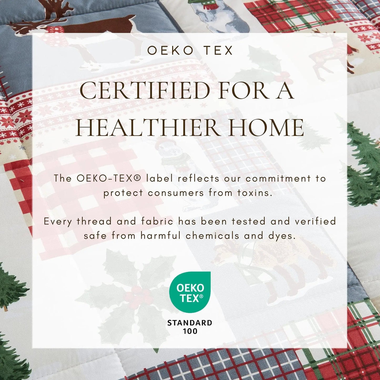 Reversible Christmas Comforter and Sham Set - Holiday / Lodge Odette Collection from PriceLows™