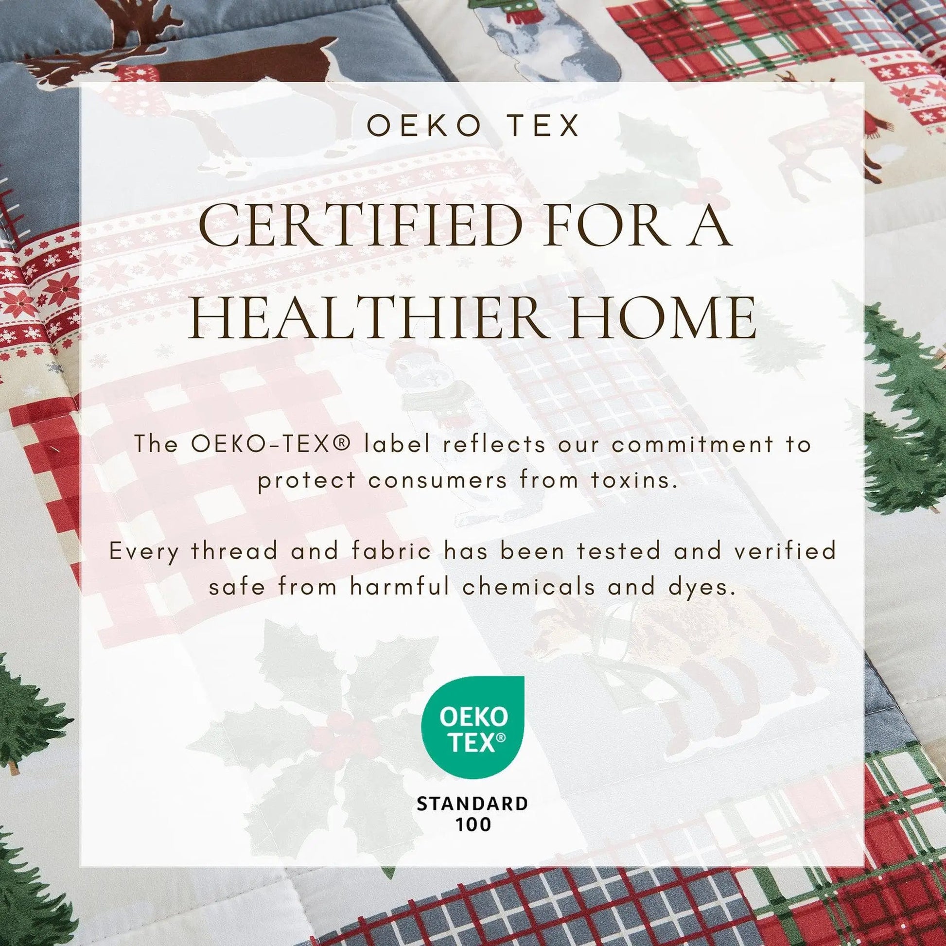 Reversible Christmas Comforter and Sham Set - Holiday / Lodge Odette Collection from PriceLows™