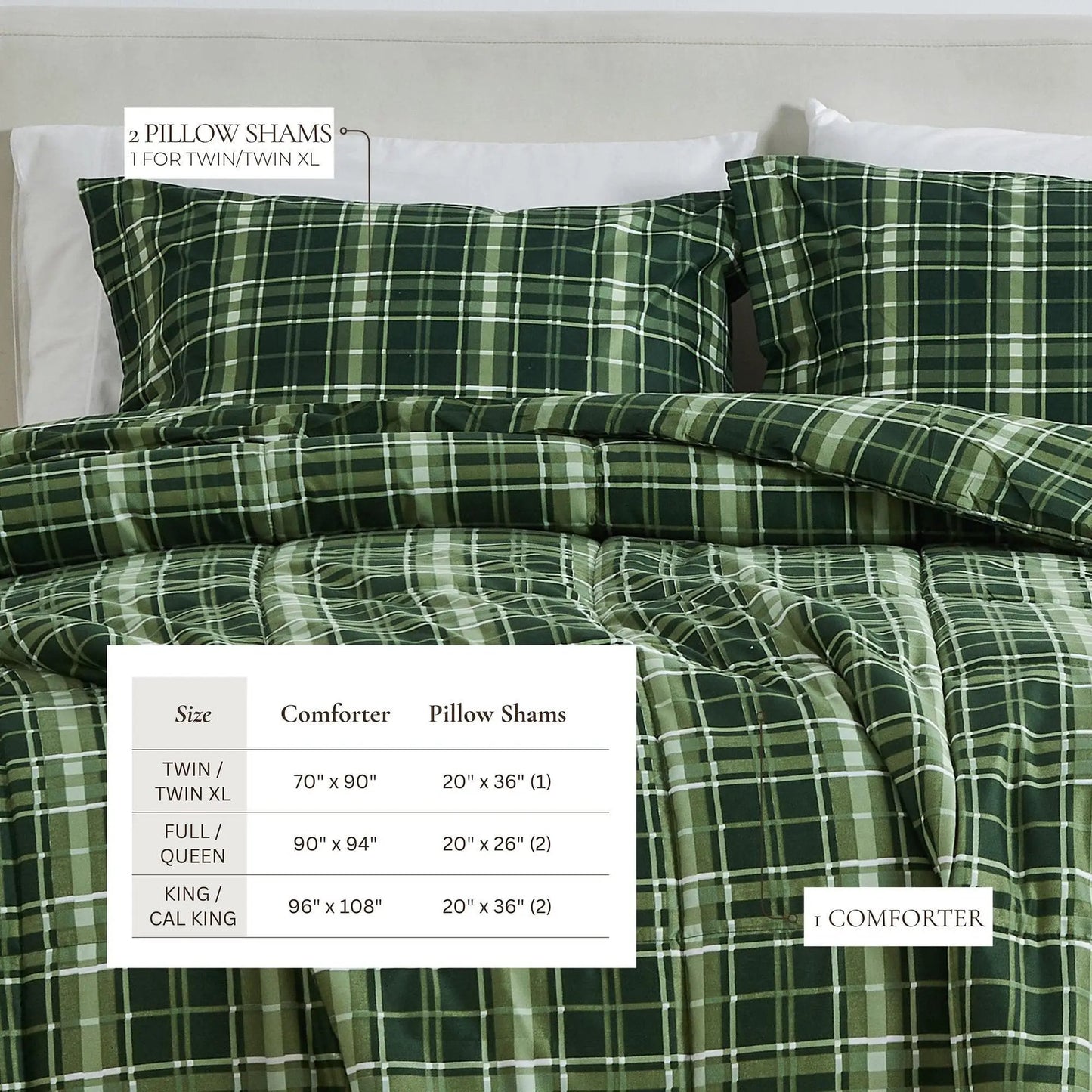 Reversible Christmas Comforter and Sham Set - Holiday / Lodge Odette Collection from PriceLows™