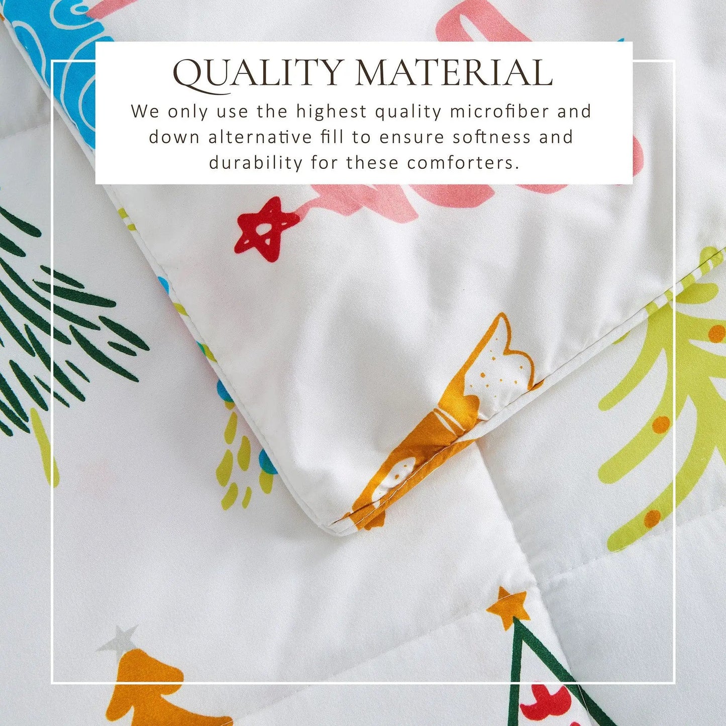 Reversible Christmas Comforter and Sham Set - Holiday / Lodge Odette Collection from PriceLows™
