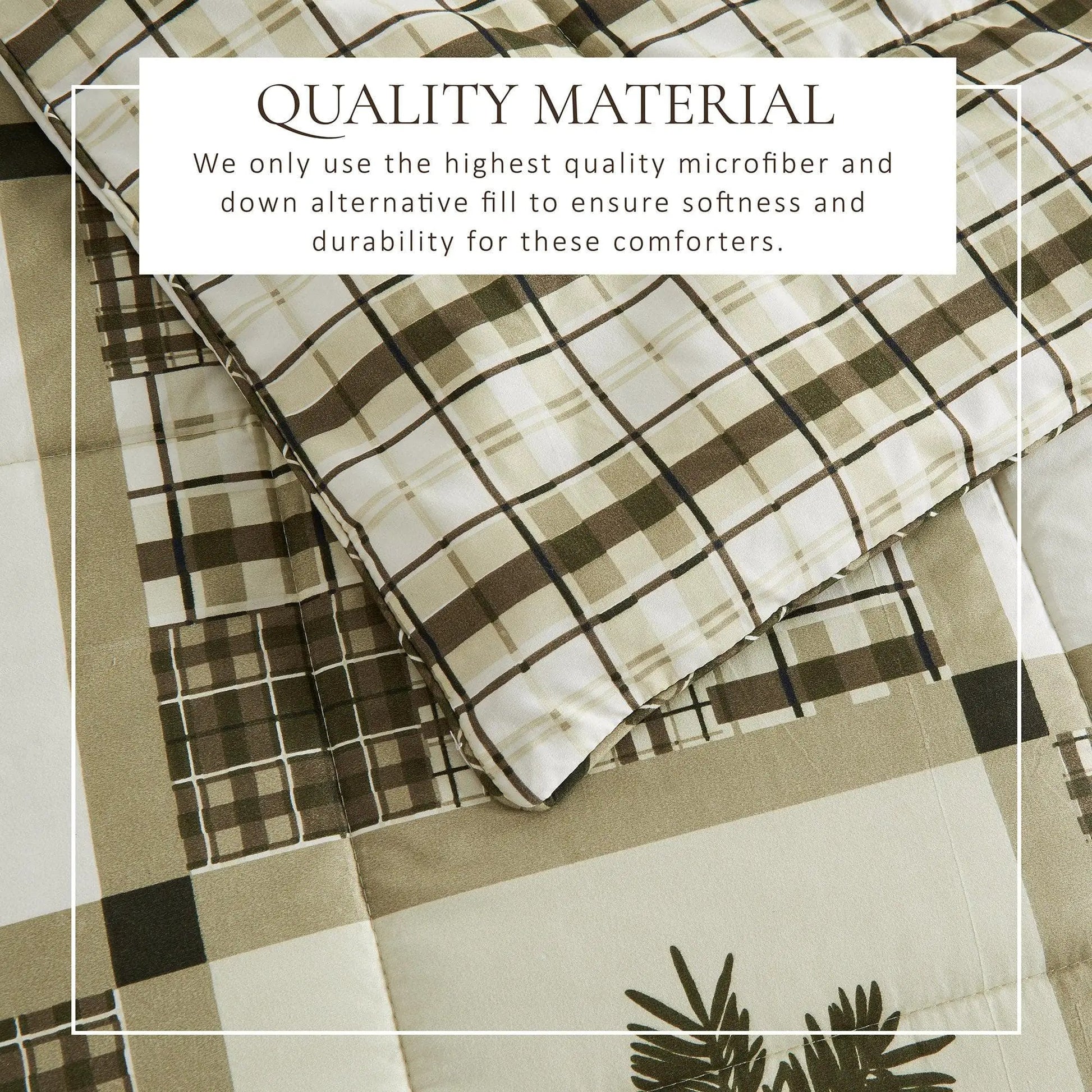 Reversible Christmas Comforter and Sham Set - Holiday / Lodge Odette Collection from PriceLows™