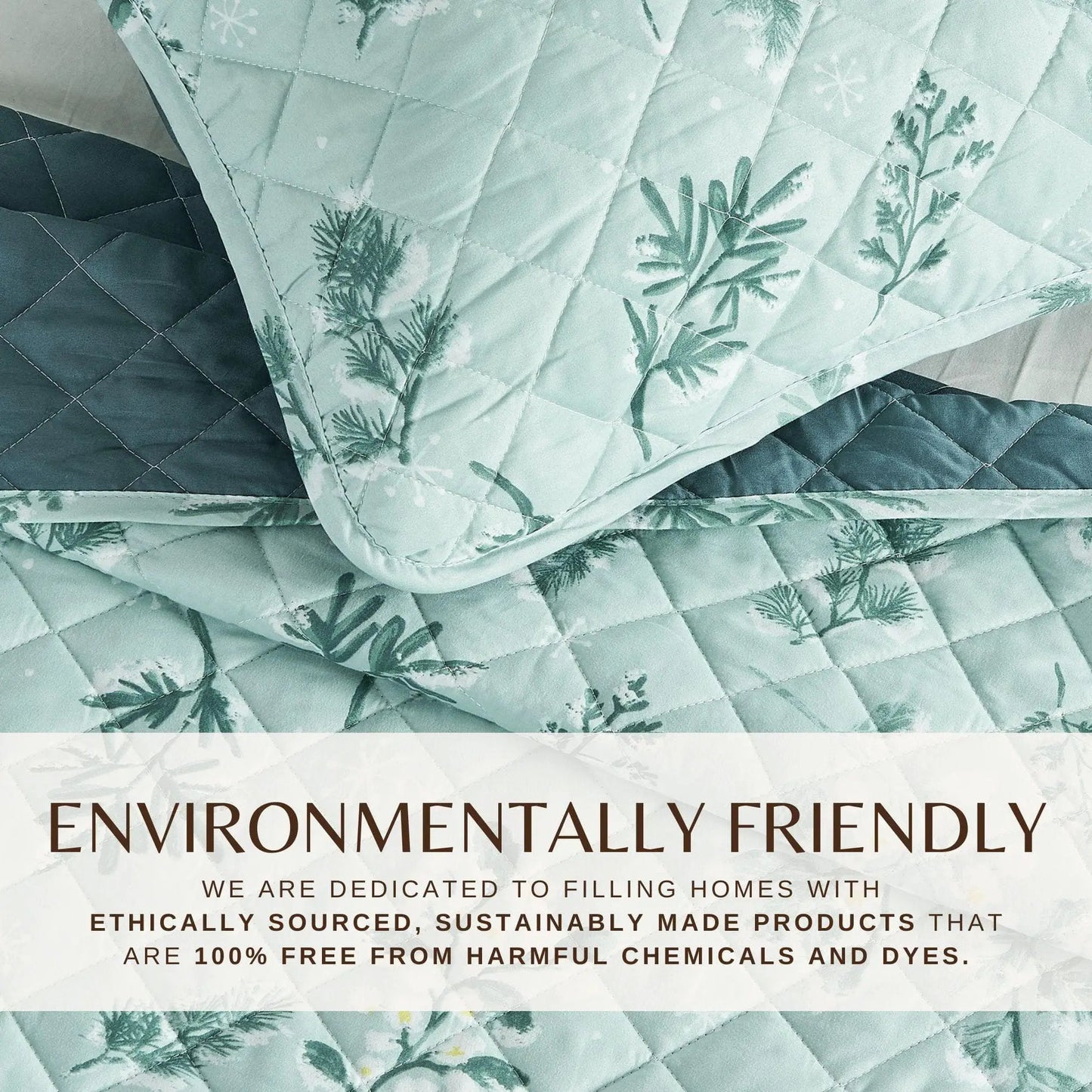 Snowy Botanical Quilt Set - Mariela Collection from PriceLows™