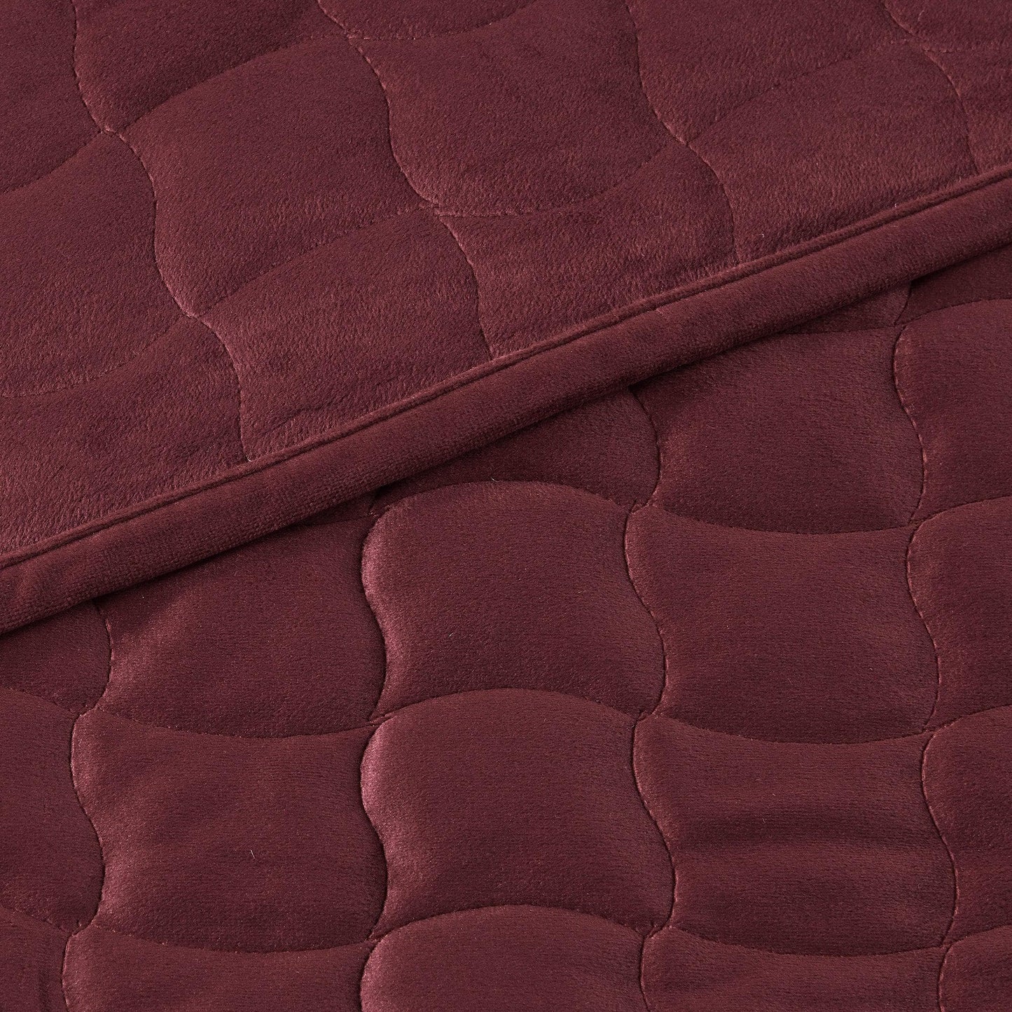 Velvet Box-Stitched Quilt Set - Vivica Collection from PriceLows™
