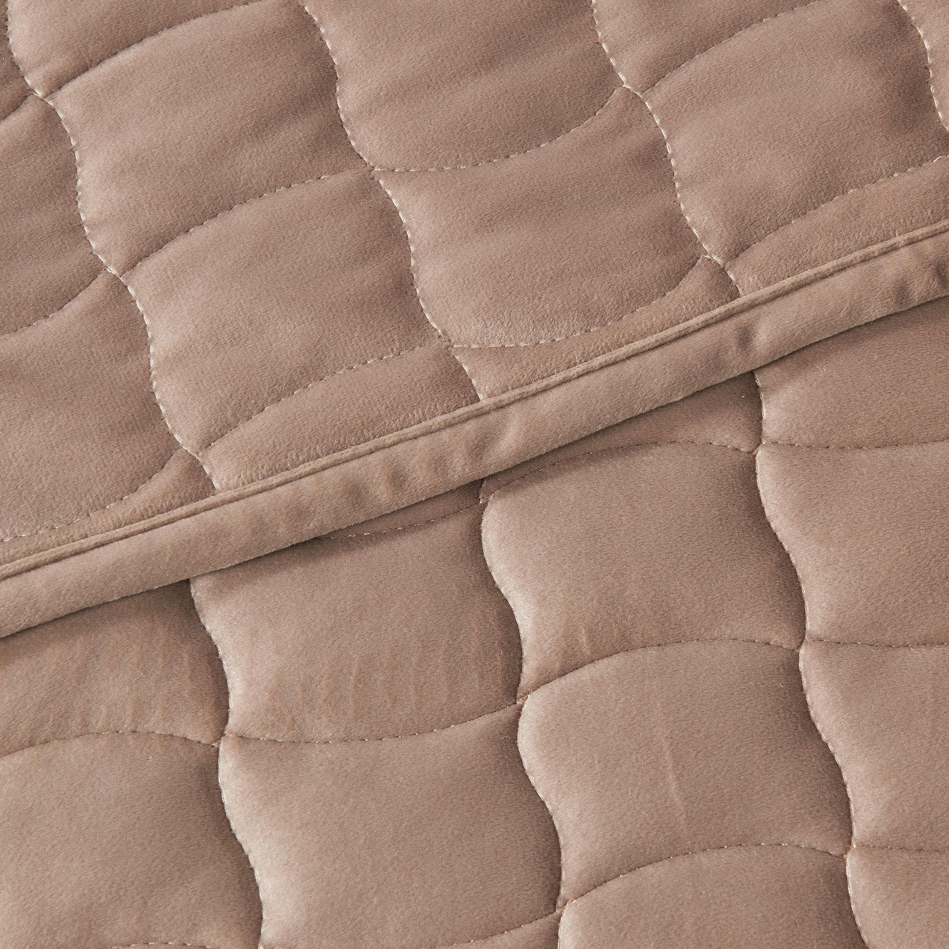 Velvet Box-Stitched Quilt Set - Vivica Collection from PriceLows™