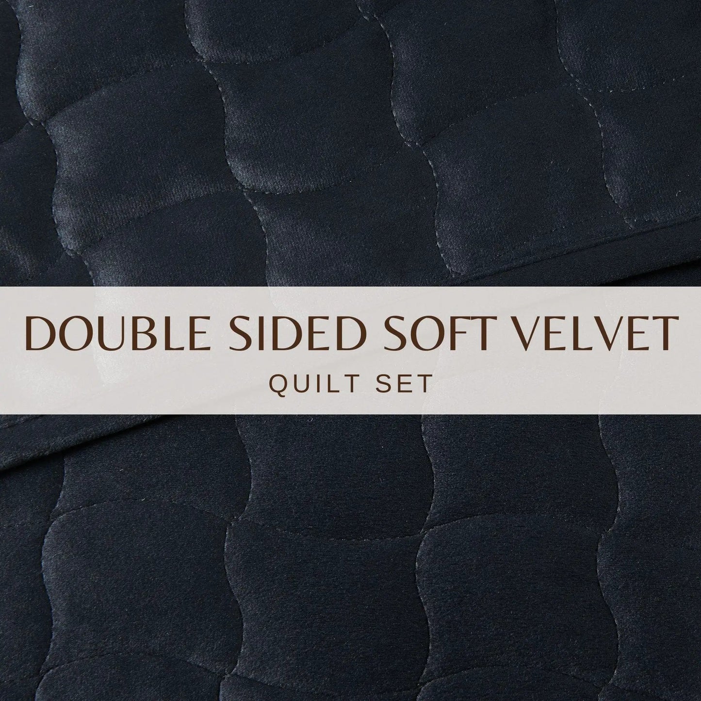Velvet Box-Stitched Quilt Set - Vivica Collection from PriceLows™