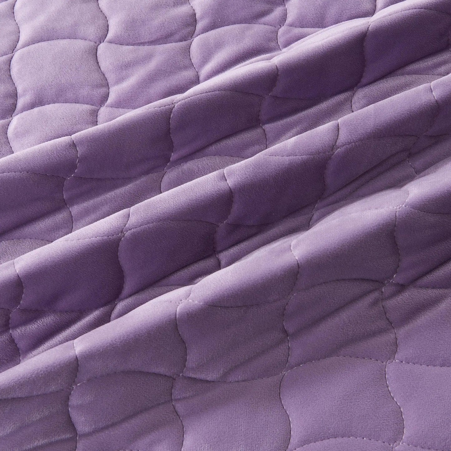 Velvet Box-Stitched Quilt Set - Vivica Collection from PriceLows™