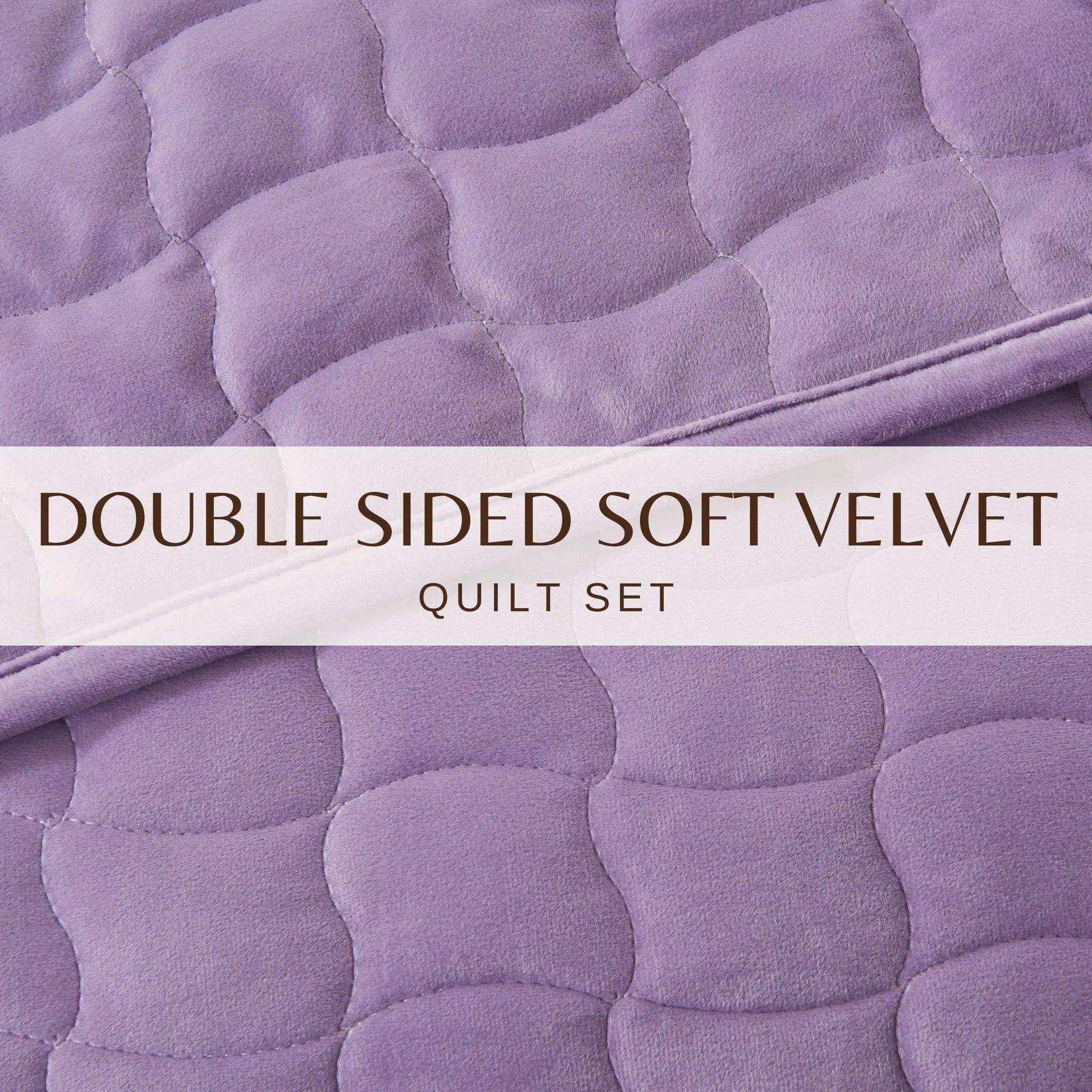 Velvet Box-Stitched Quilt Set - Vivica Collection from PriceLows™