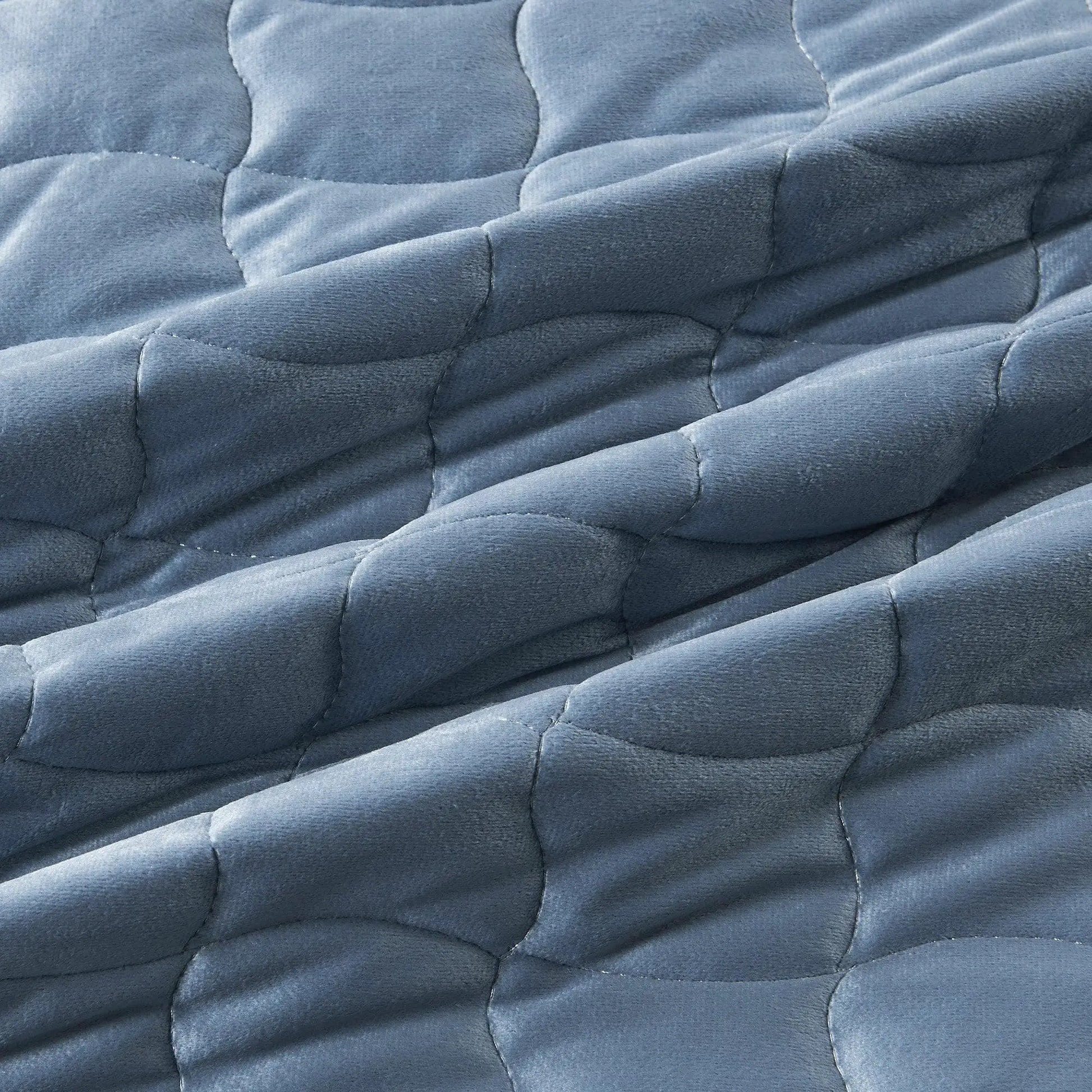Velvet Box-Stitched Quilt Set - Vivica Collection from PriceLows™