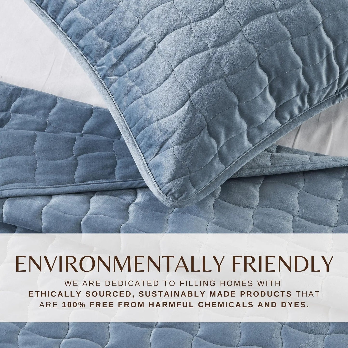 Velvet Box-Stitched Quilt Set - Vivica Collection from PriceLows™