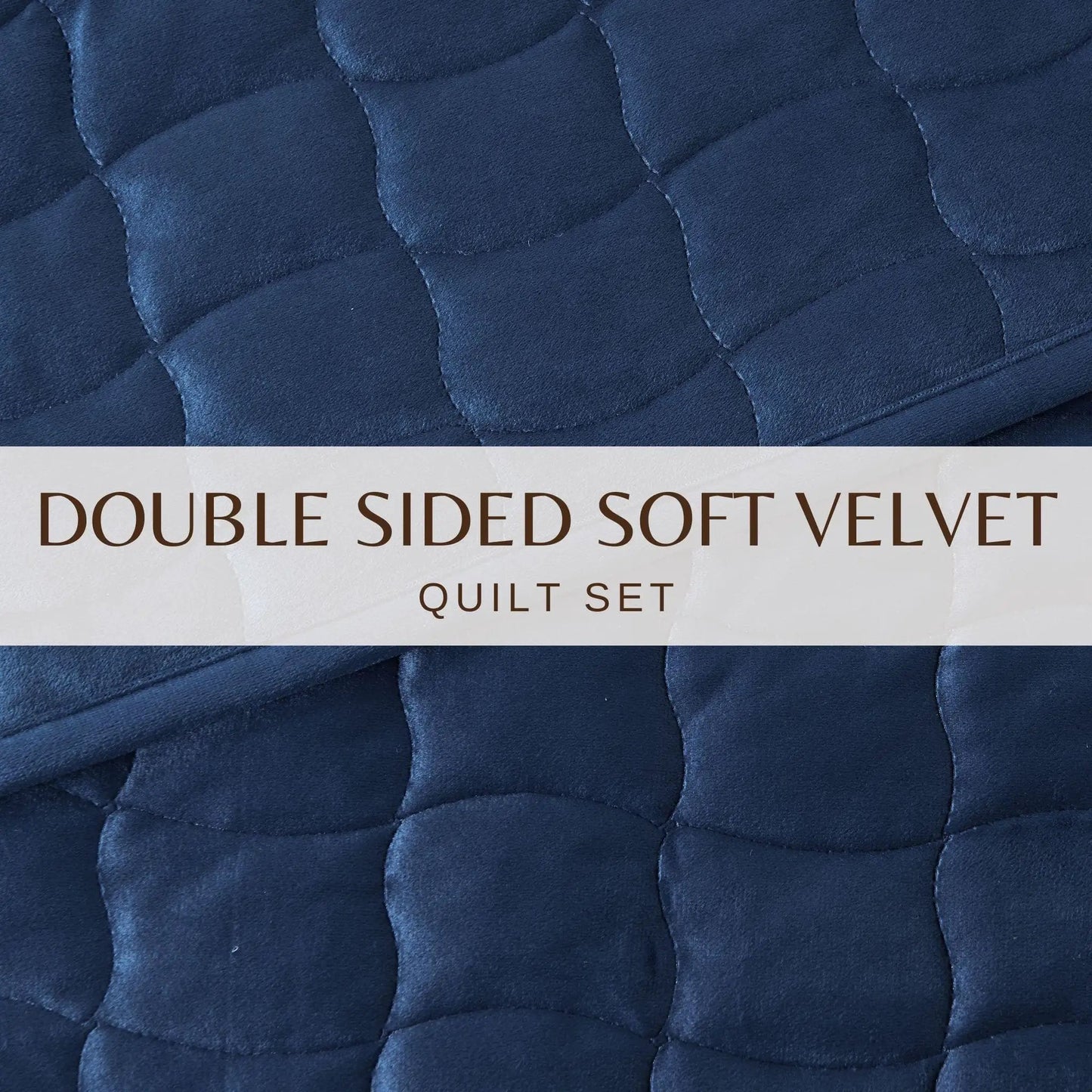 Velvet Box-Stitched Quilt Set - Vivica Collection from PriceLows™