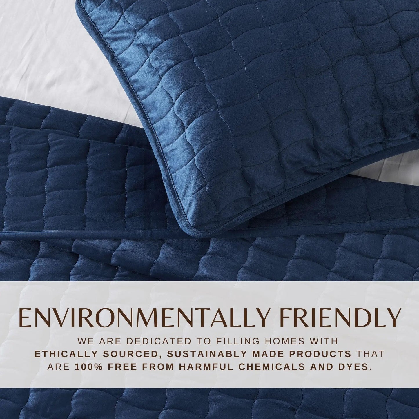 Velvet Box-Stitched Quilt Set - Vivica Collection from PriceLows™