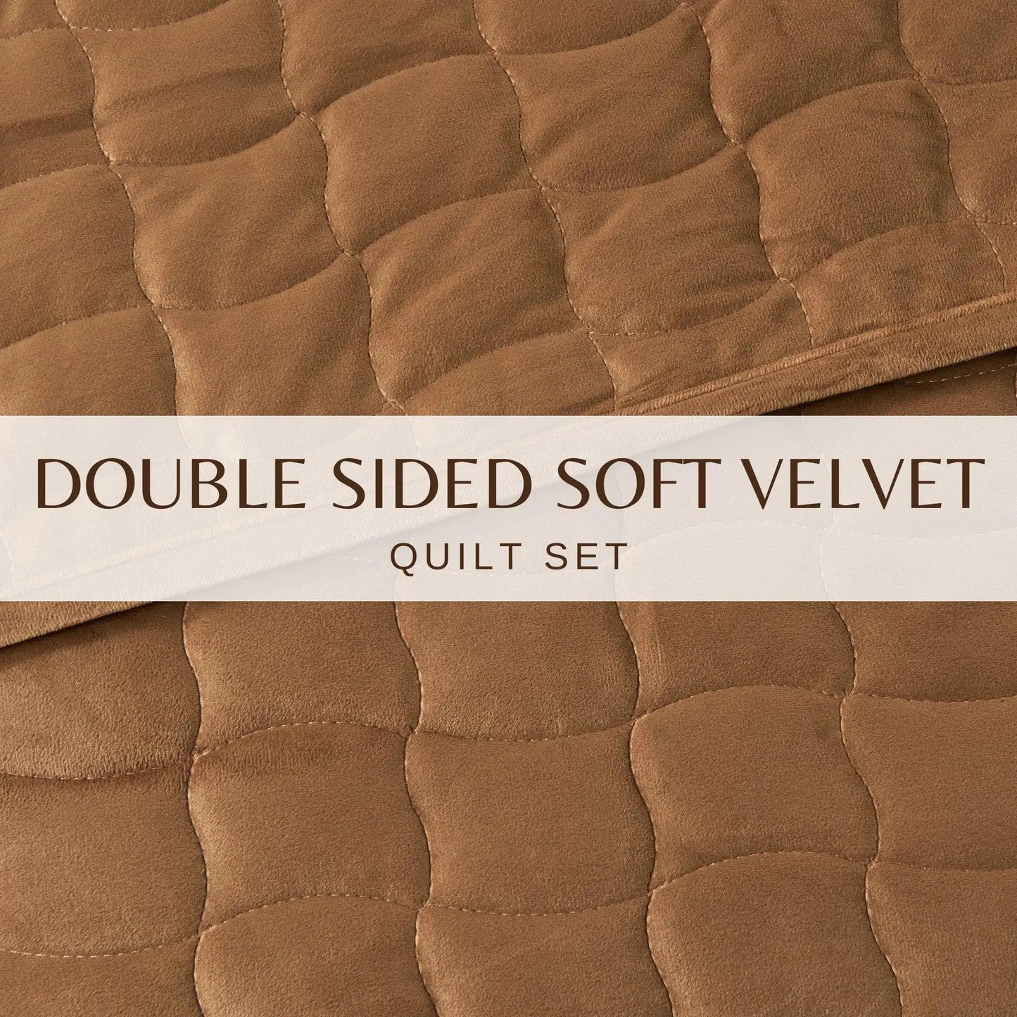 Velvet Box-Stitched Quilt Set - Vivica Collection from PriceLows™