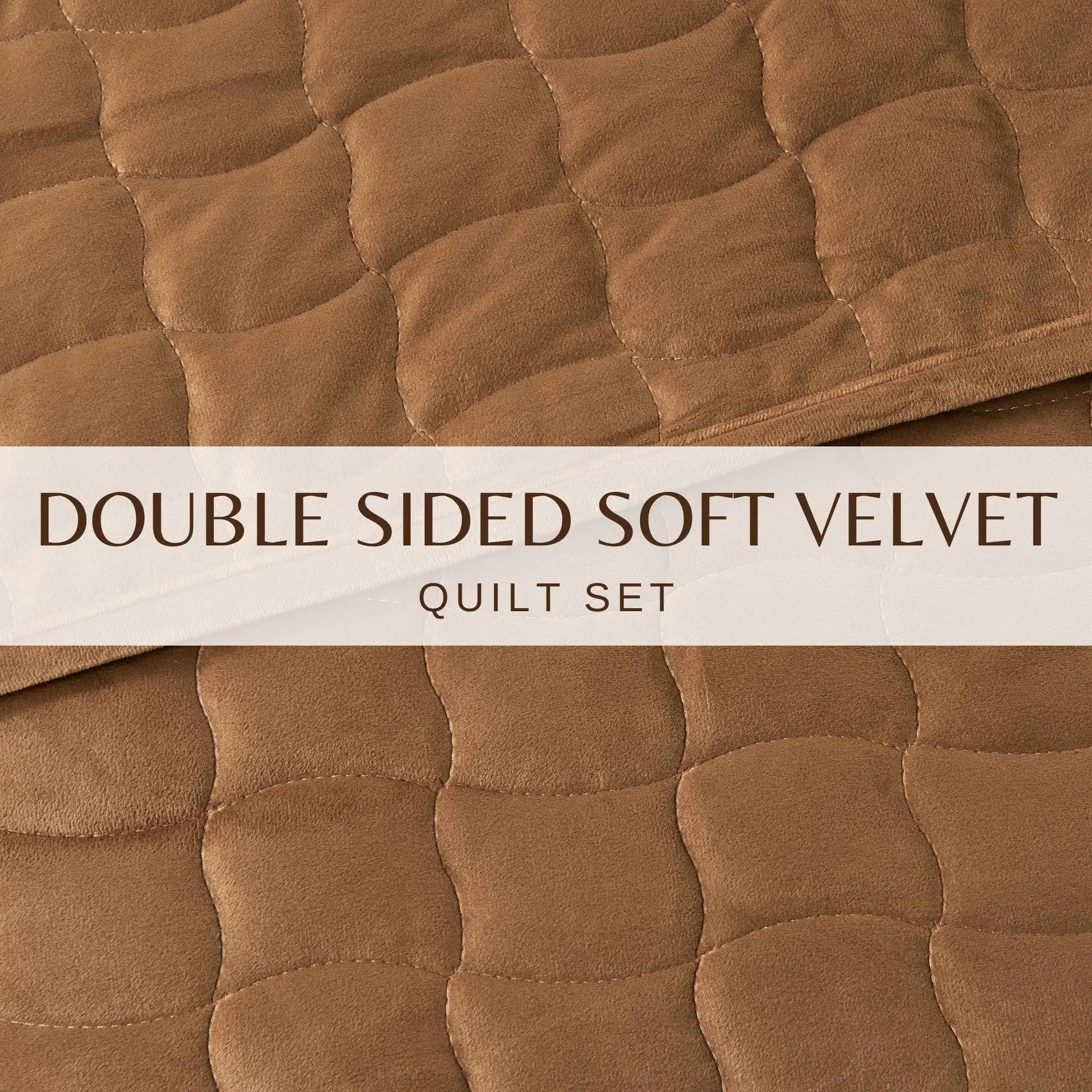 Velvet Box-Stitched Quilt Set - Vivica Collection from PriceLows™