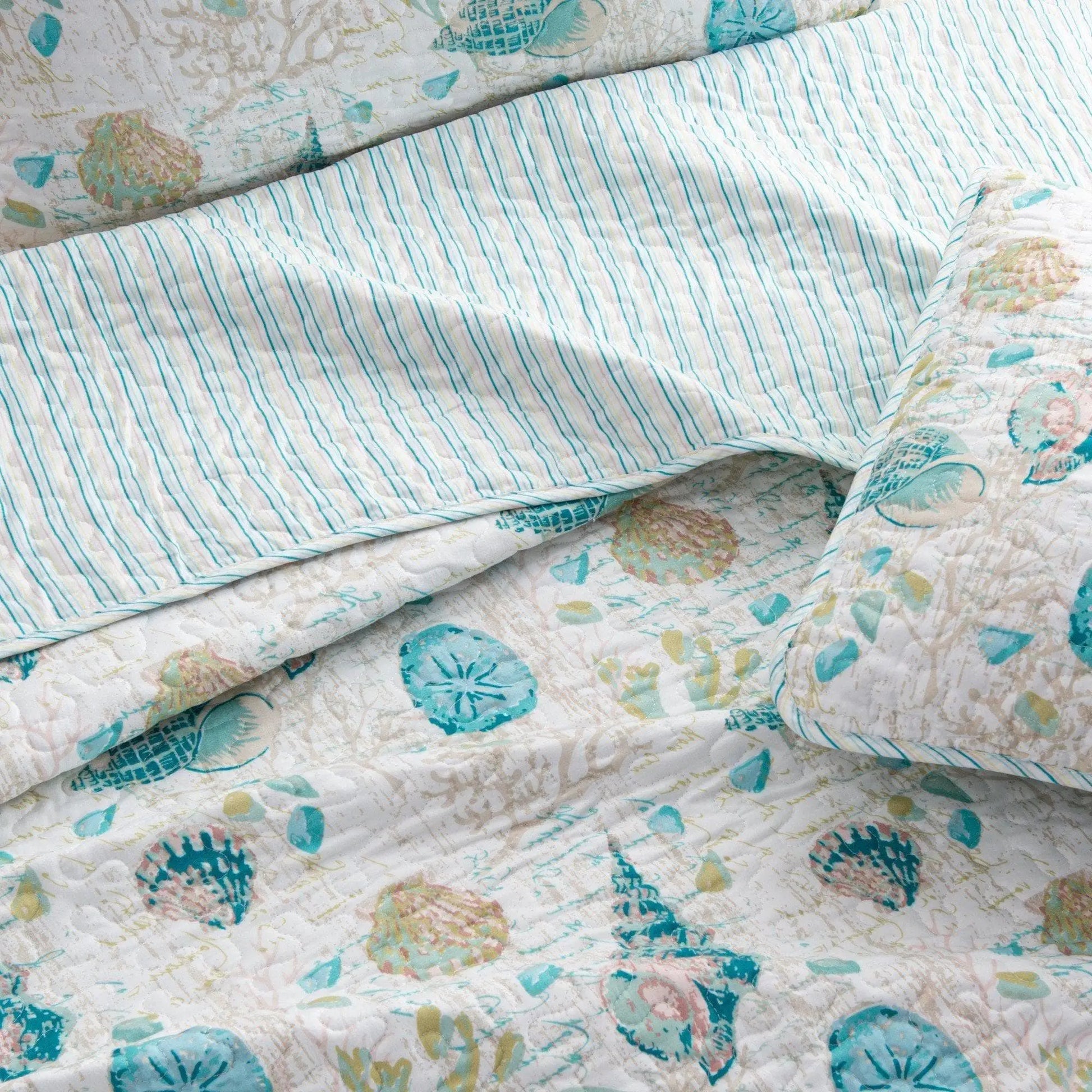Seashell & Coral Quilt Set - Westsands Collection from PriceLows™