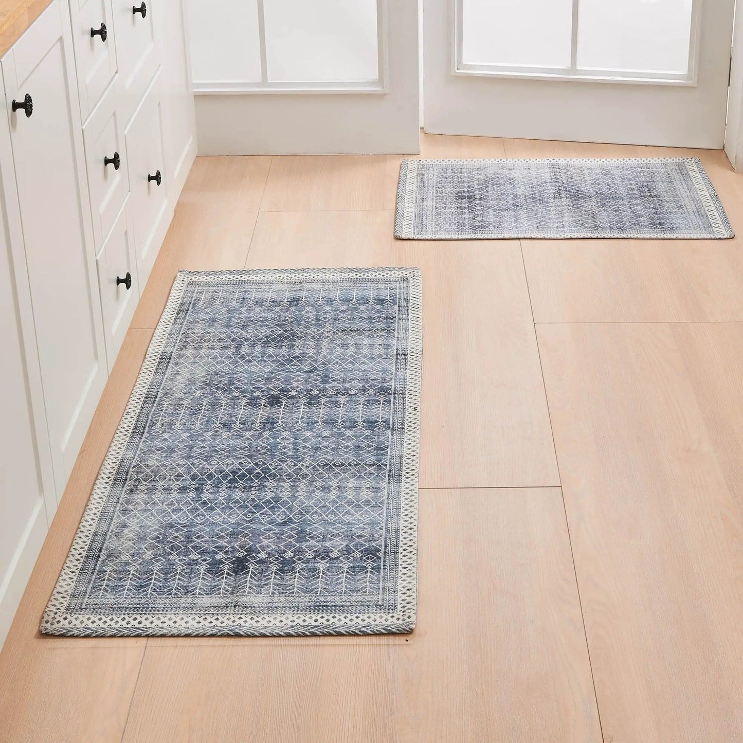 Distressed Moroccan Machine Washable Accent Area Rug & Runner 2 Pack - Neve Collection from PriceLows™