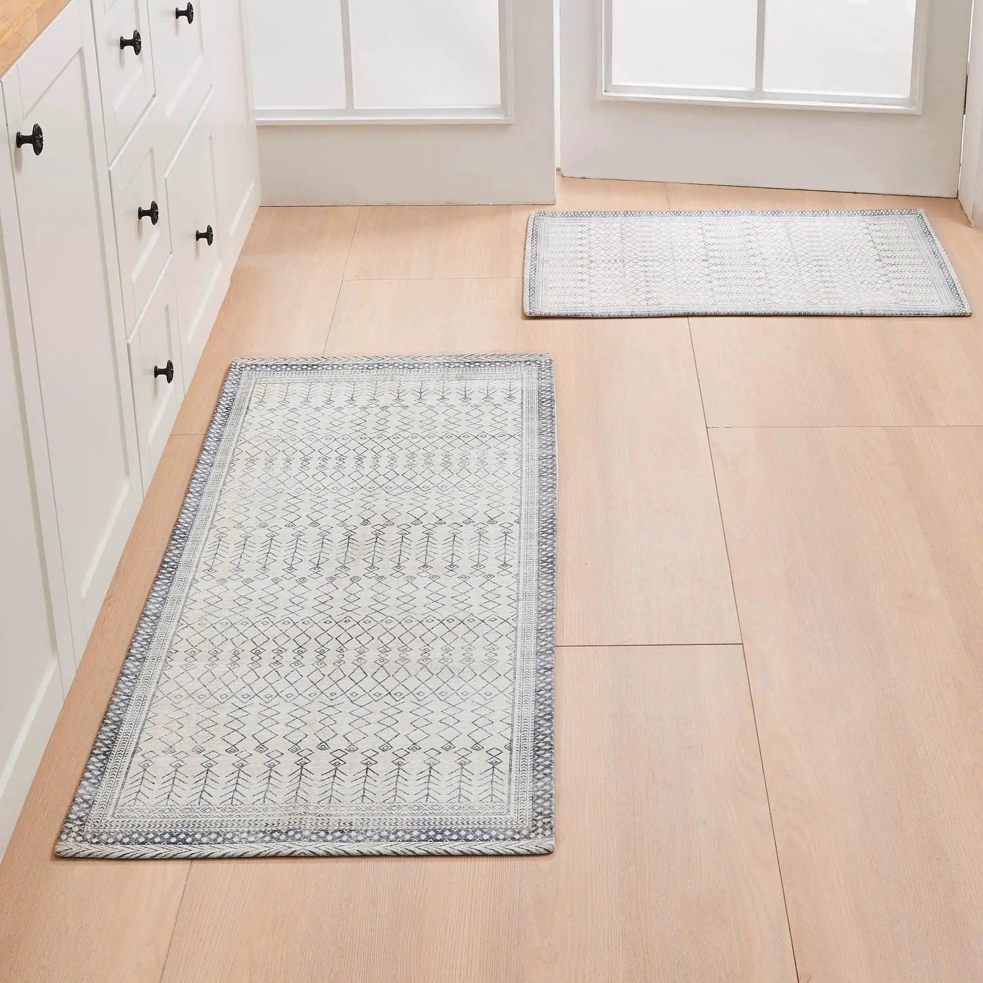 Distressed Moroccan Machine Washable Accent Area Rug & Runner 2 Pack - Neve Collection from PriceLows™