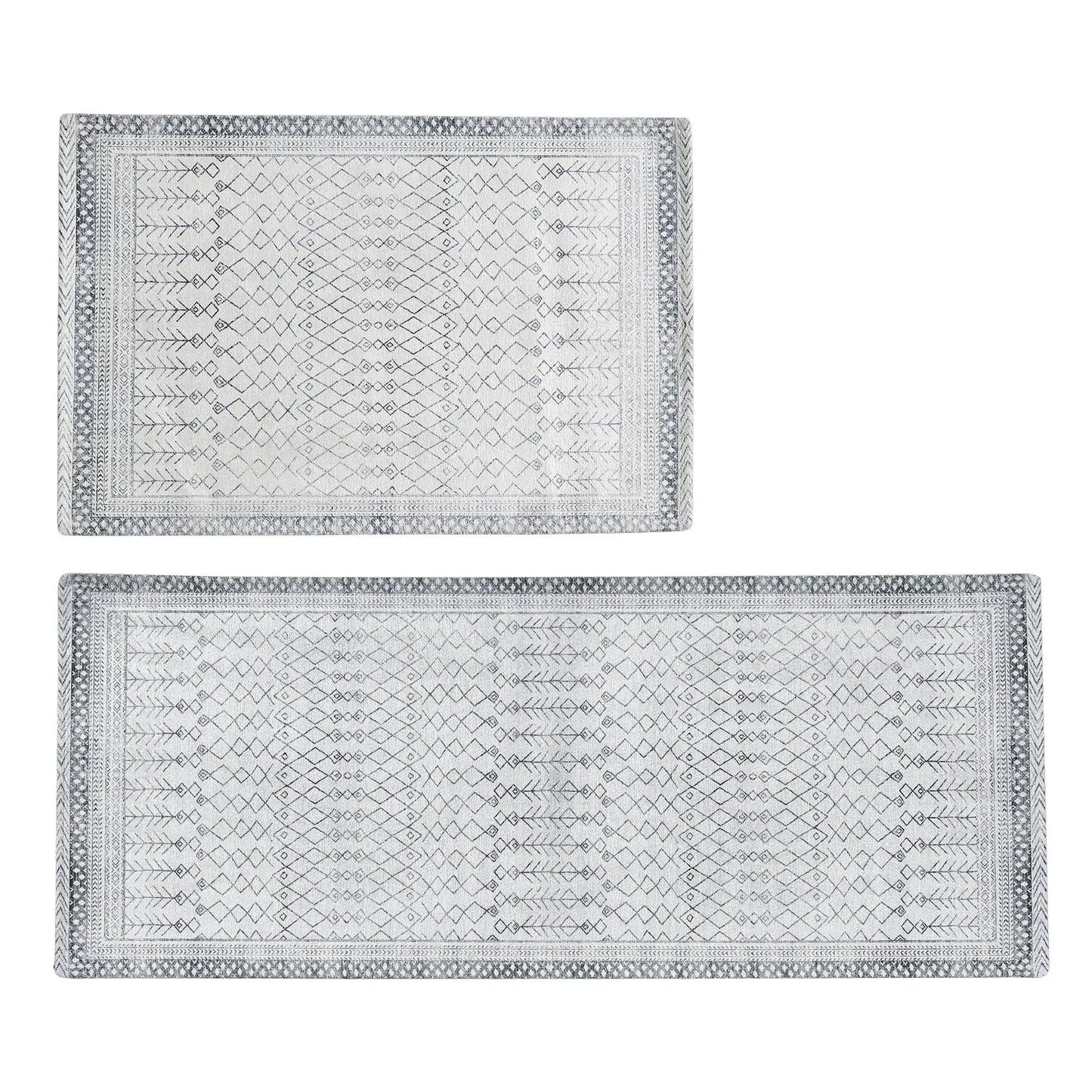 Distressed Moroccan Machine Washable Accent Area Rug & Runner 2 Pack - Neve Collection from PriceLows™