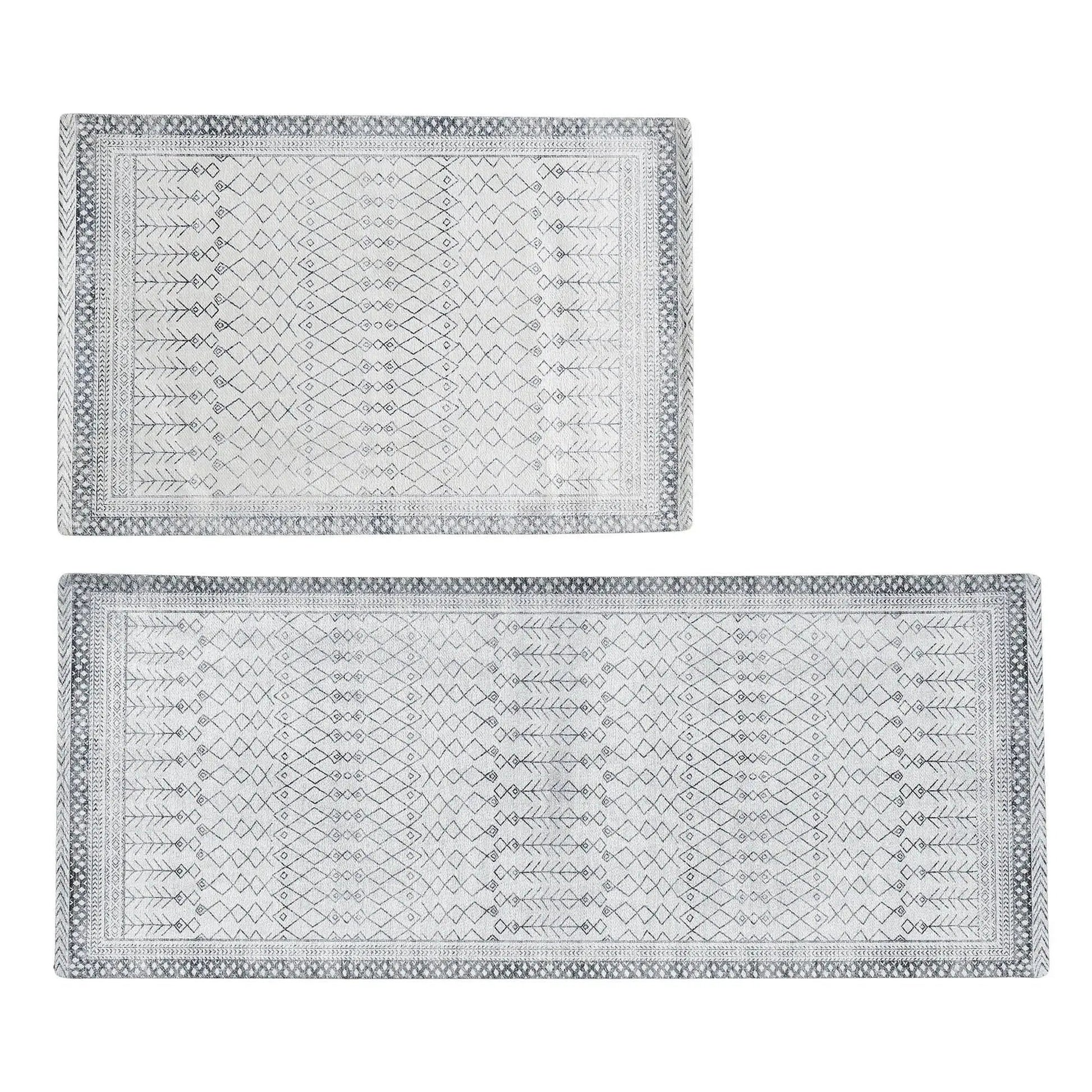 Distressed Moroccan Machine Washable Accent Area Rug & Runner 2 Pack - Neve Collection from PriceLows™