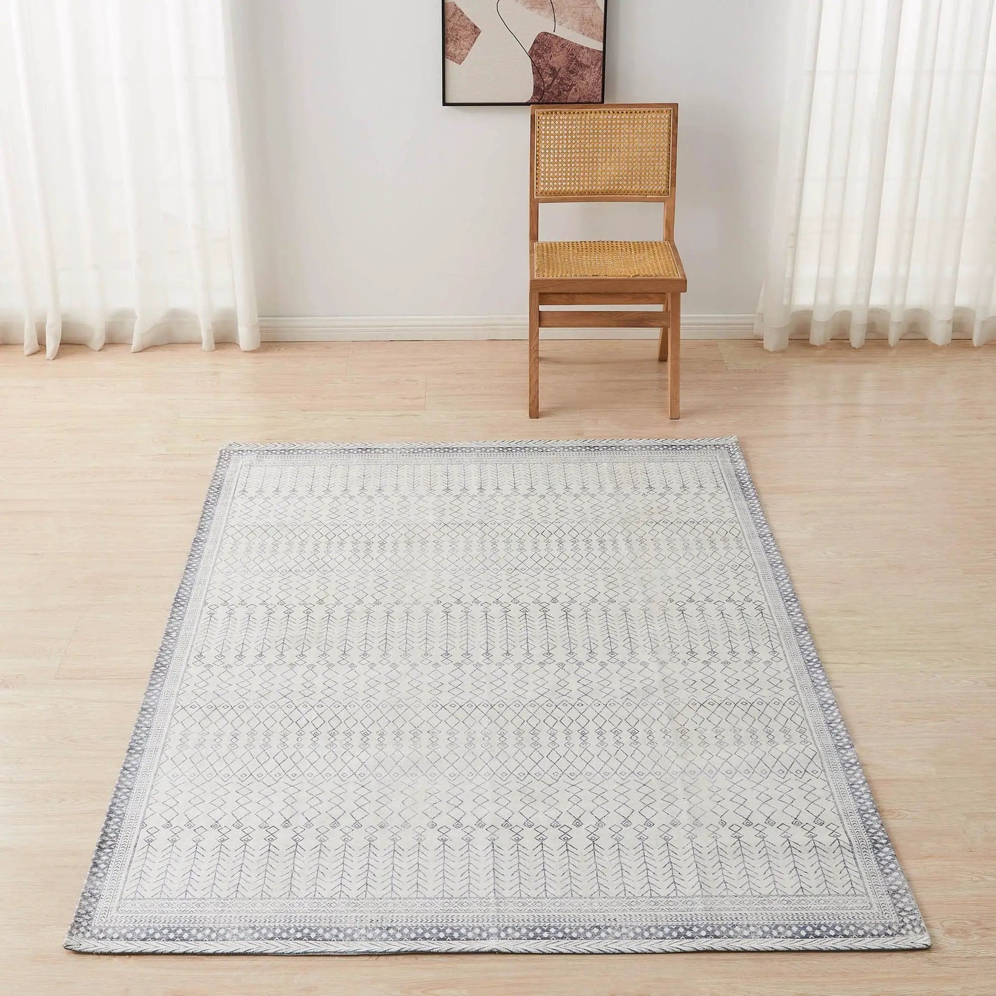 Distressed Moroccan Machine Washable Accent Area Rug 5' x 7' - Neve Collection from PriceLows™