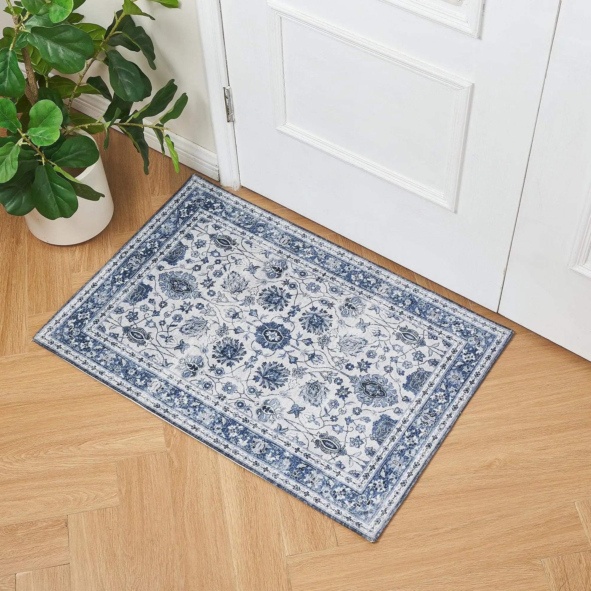 Floral Machine Washable Accent Rug 2' x 3' - Matra Collection from PriceLows™