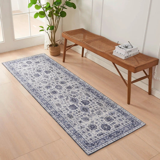 Floral Machine Washable Accent Runner 2'4" x 7' - Matra Collection from PriceLows™