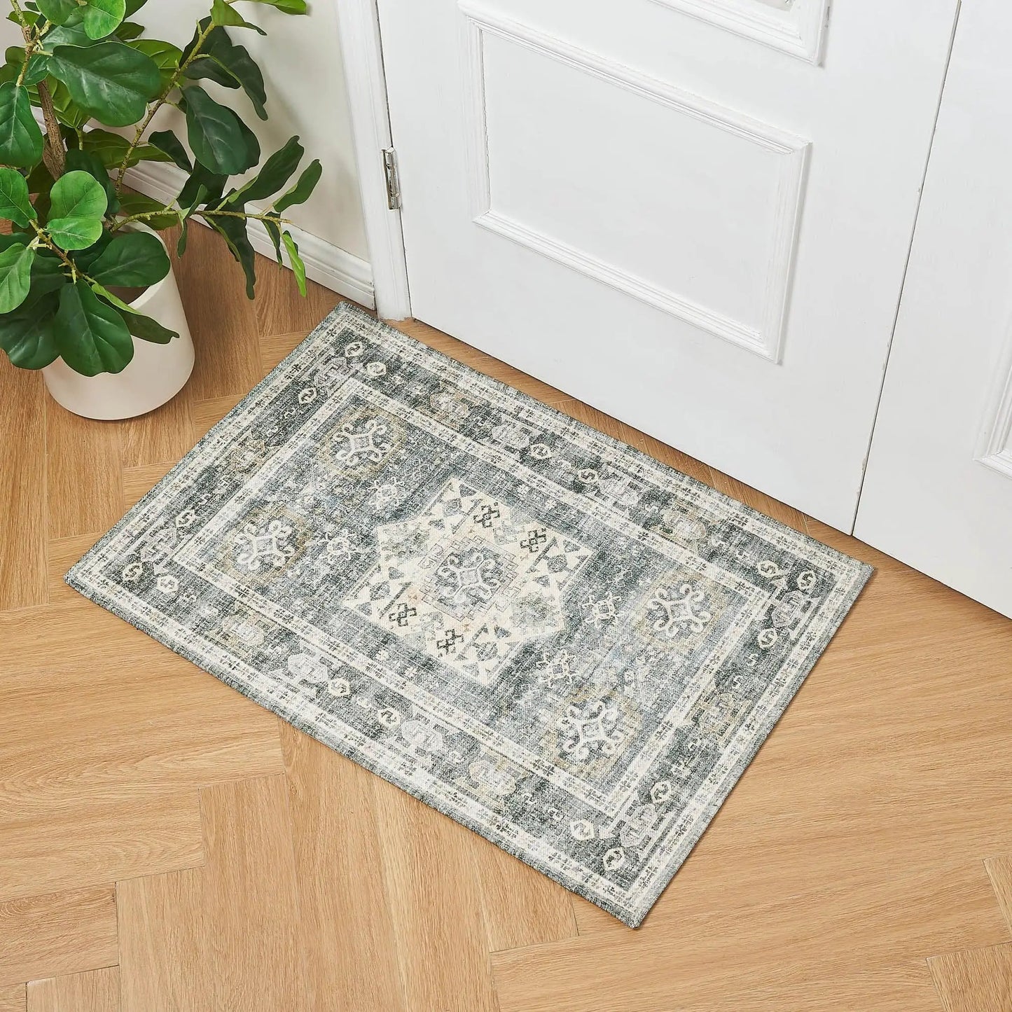 Medallion Machine Washable Accent Rug 2' x 3' - Nava Collection from PriceLows™