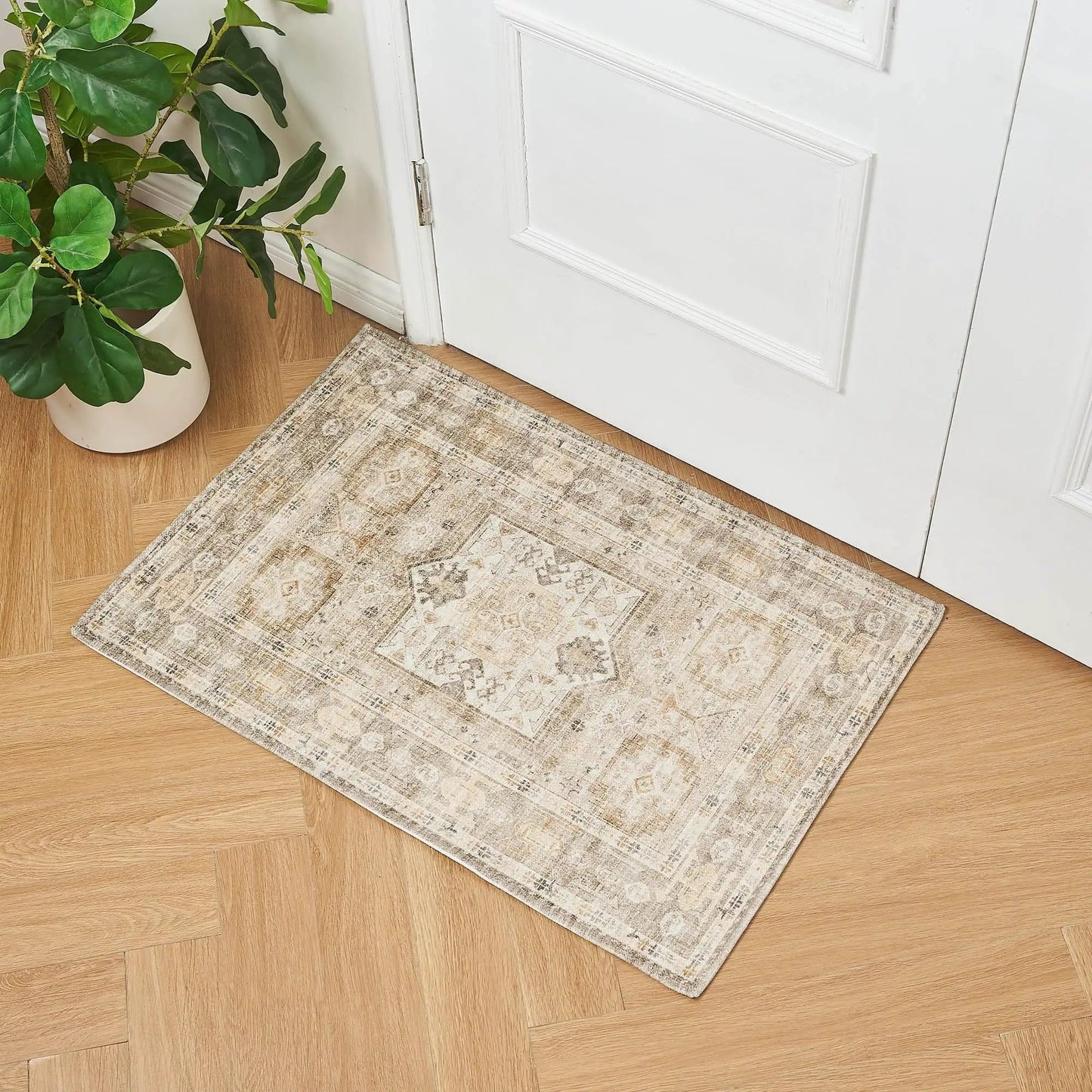 Medallion Machine Washable Accent Rug 2' x 3' - Nava Collection from PriceLows™