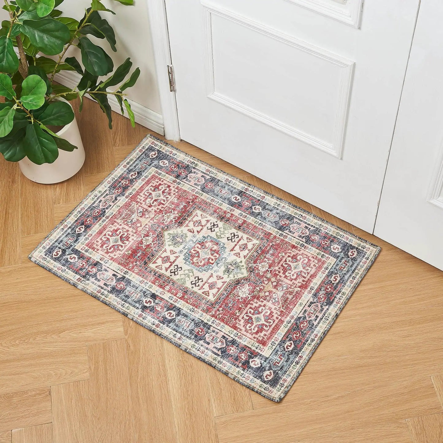 Medallion Machine Washable Accent Rug 2' x 3' - Nava Collection from PriceLows™