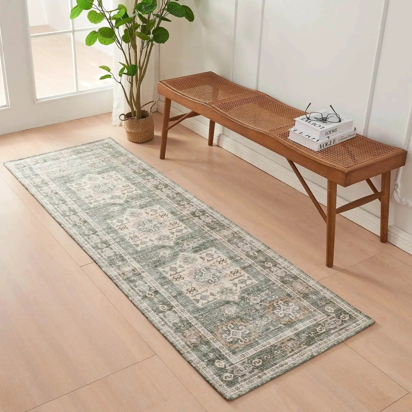 Medallion Machine Washable Accent Runner 2'4" x 7' - Nava Collection from PriceLows™