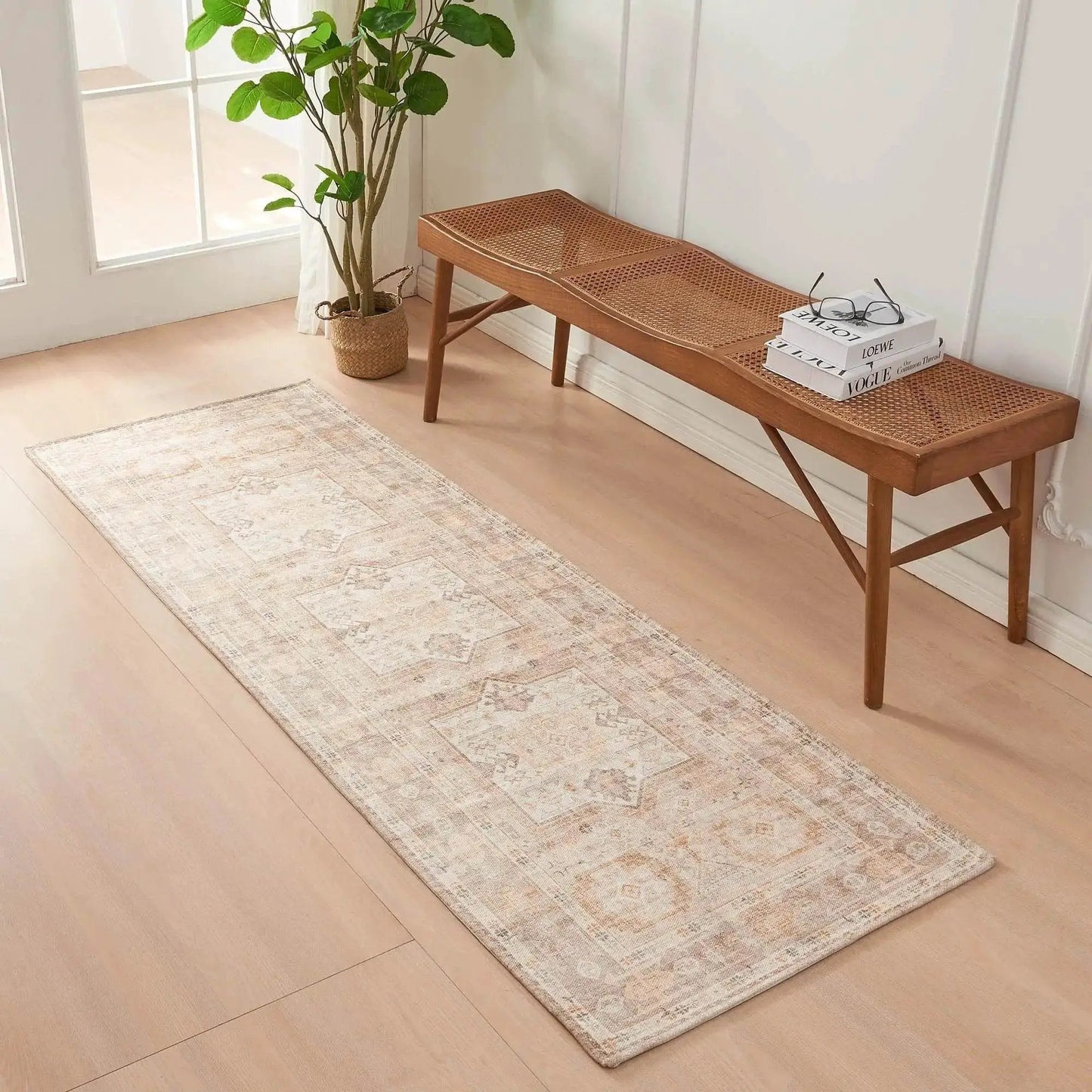 Medallion Machine Washable Accent Runner 2'4" x 7' - Nava Collection from PriceLows™