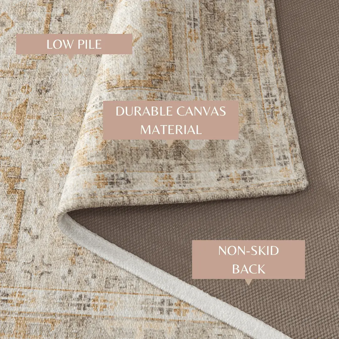Medallion Machine Washable Accent Runner 2'4" x 7' - Nava Collection from PriceLows™