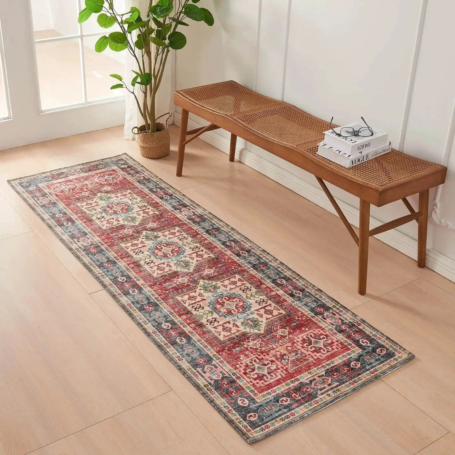 Medallion Machine Washable Accent Runner 2'4" x 7' - Nava Collection from PriceLows™