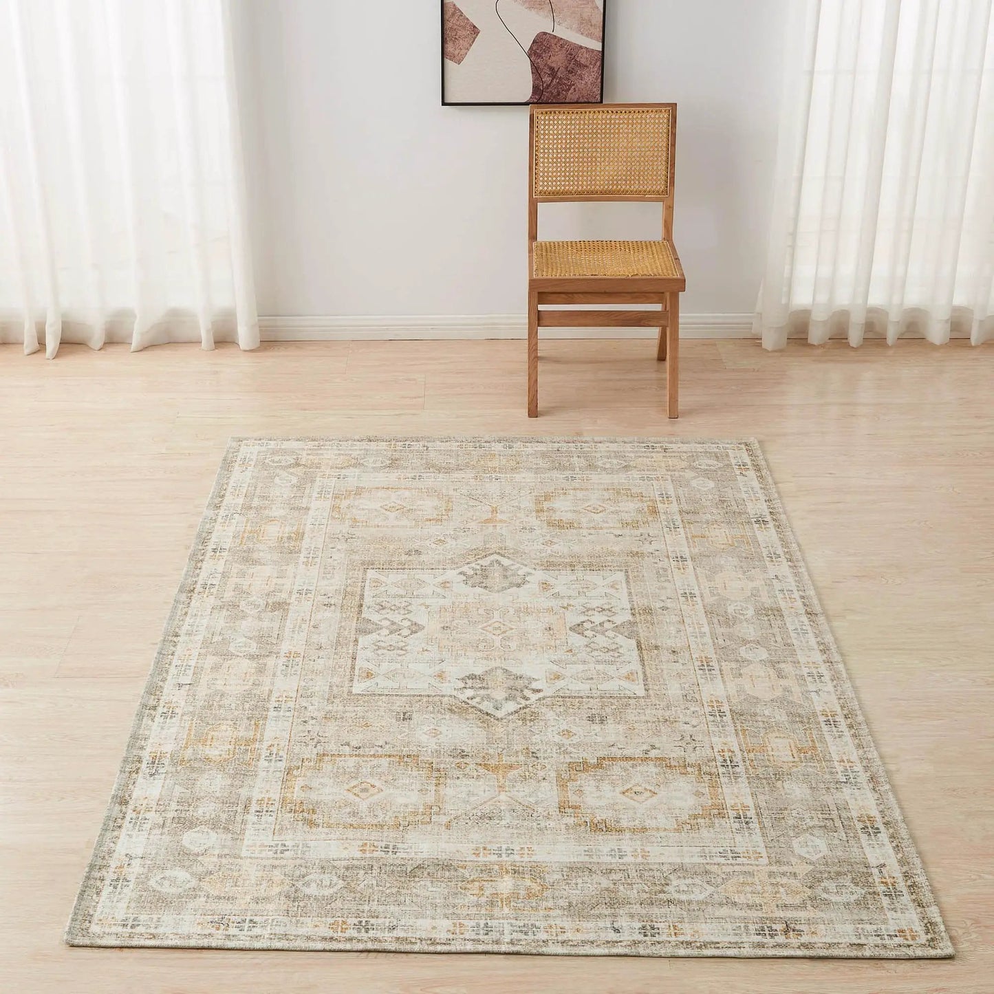 Medallion Machine Washable Accent Area Rug 5' x 7' - Nava Collection from PriceLows™