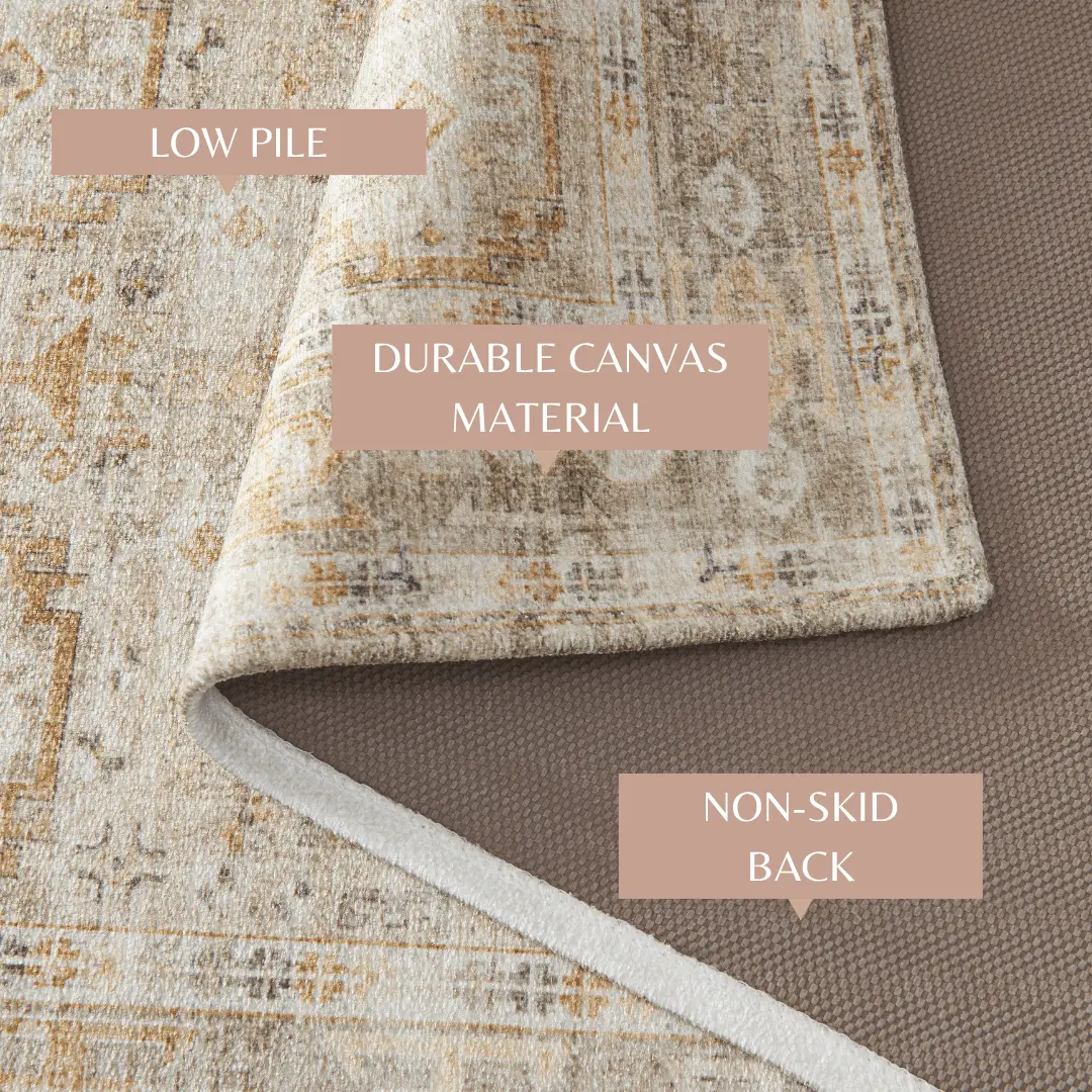 Medallion Machine Washable Accent Area Rug 5' x 7' - Nava Collection from PriceLows™