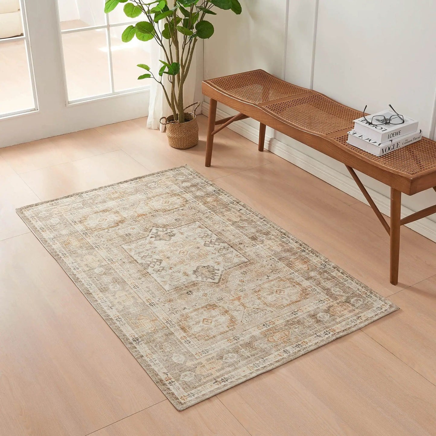 Medallion Machine Washable Accent Area Rug 3' x 5' - Nava Collection from PriceLows™